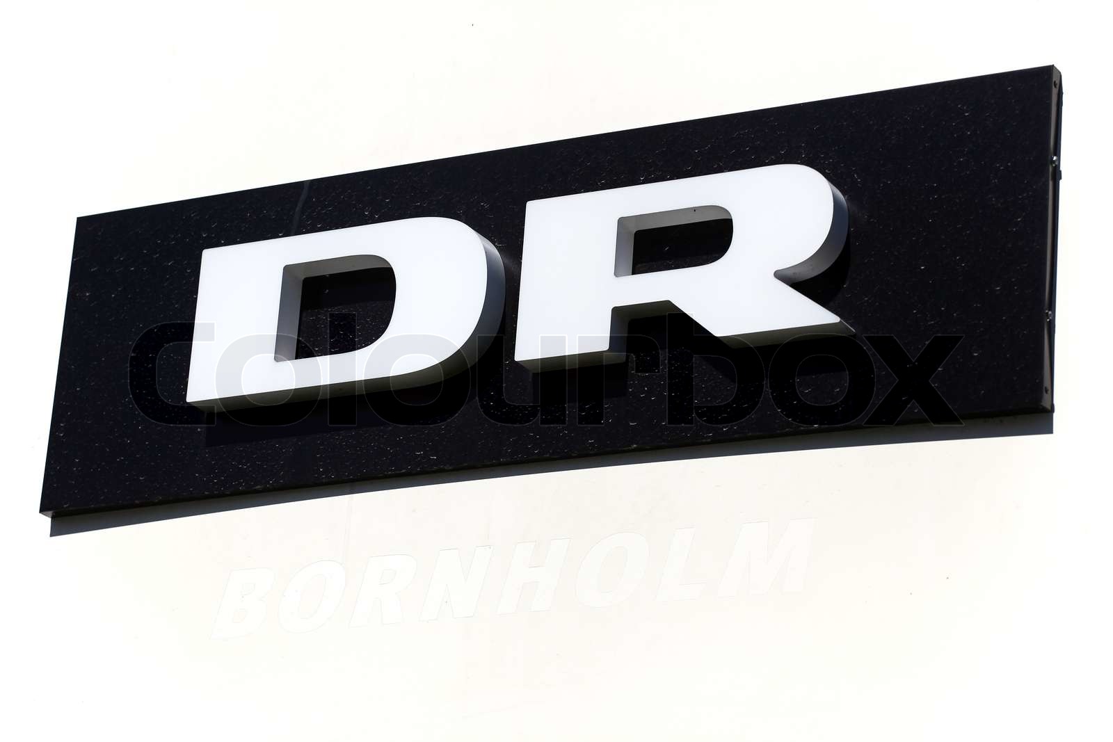 Sign, logo DR Danmarks Radio Stock foto Colourbox
