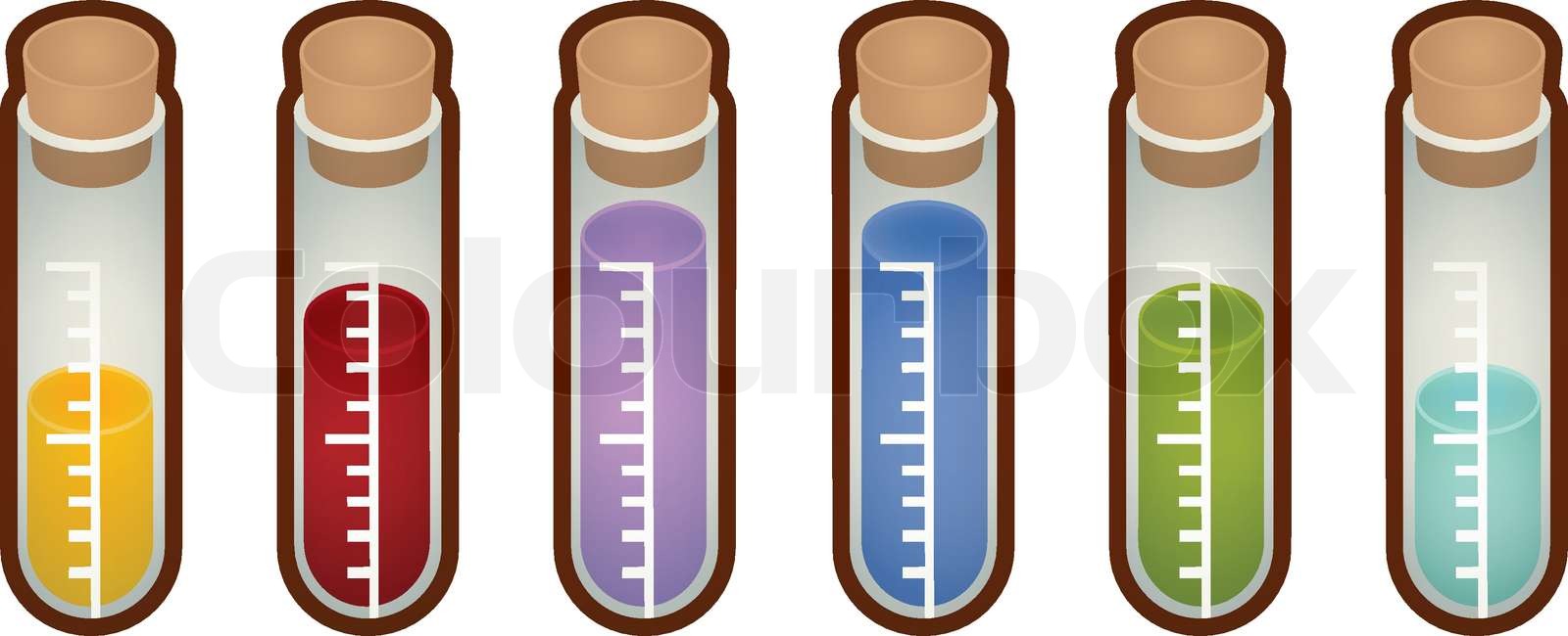 Collection of laboratory test tube Stock vector Colourbox