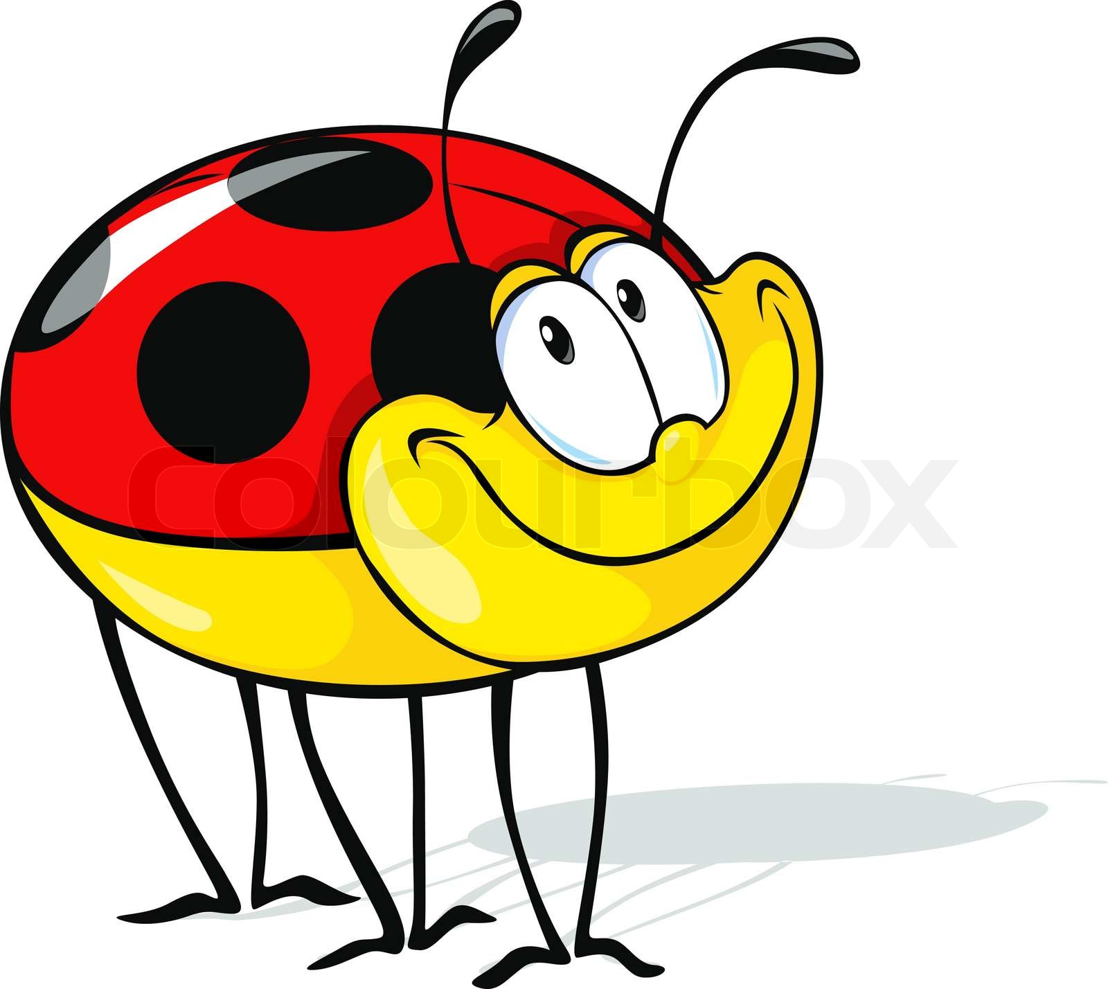 lustige-marienk-fer-cartoon-stock-vektor-colourbox