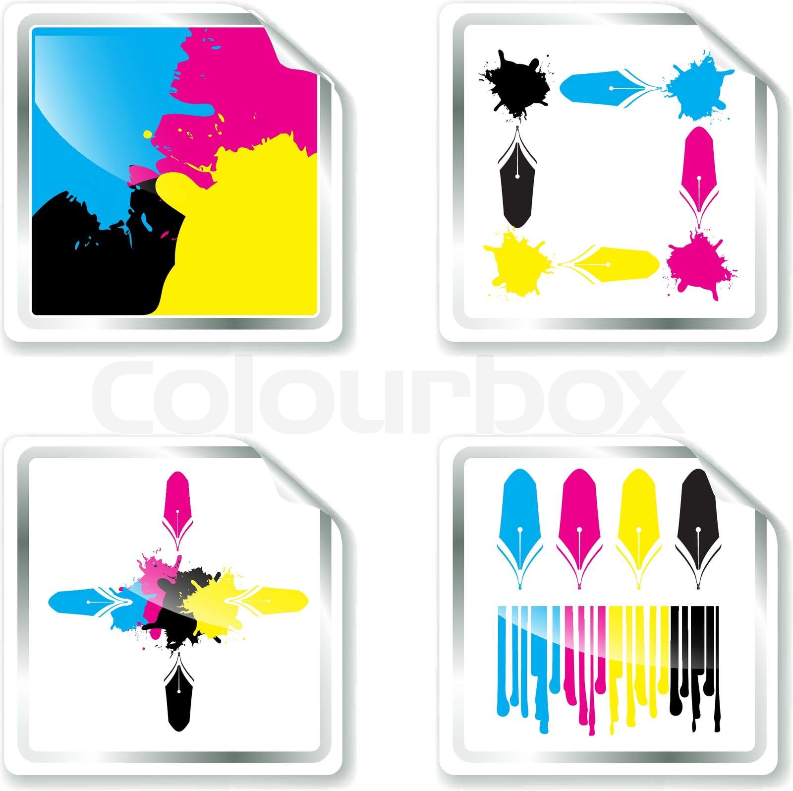 CMYK designs | Stock vector | Colourbox