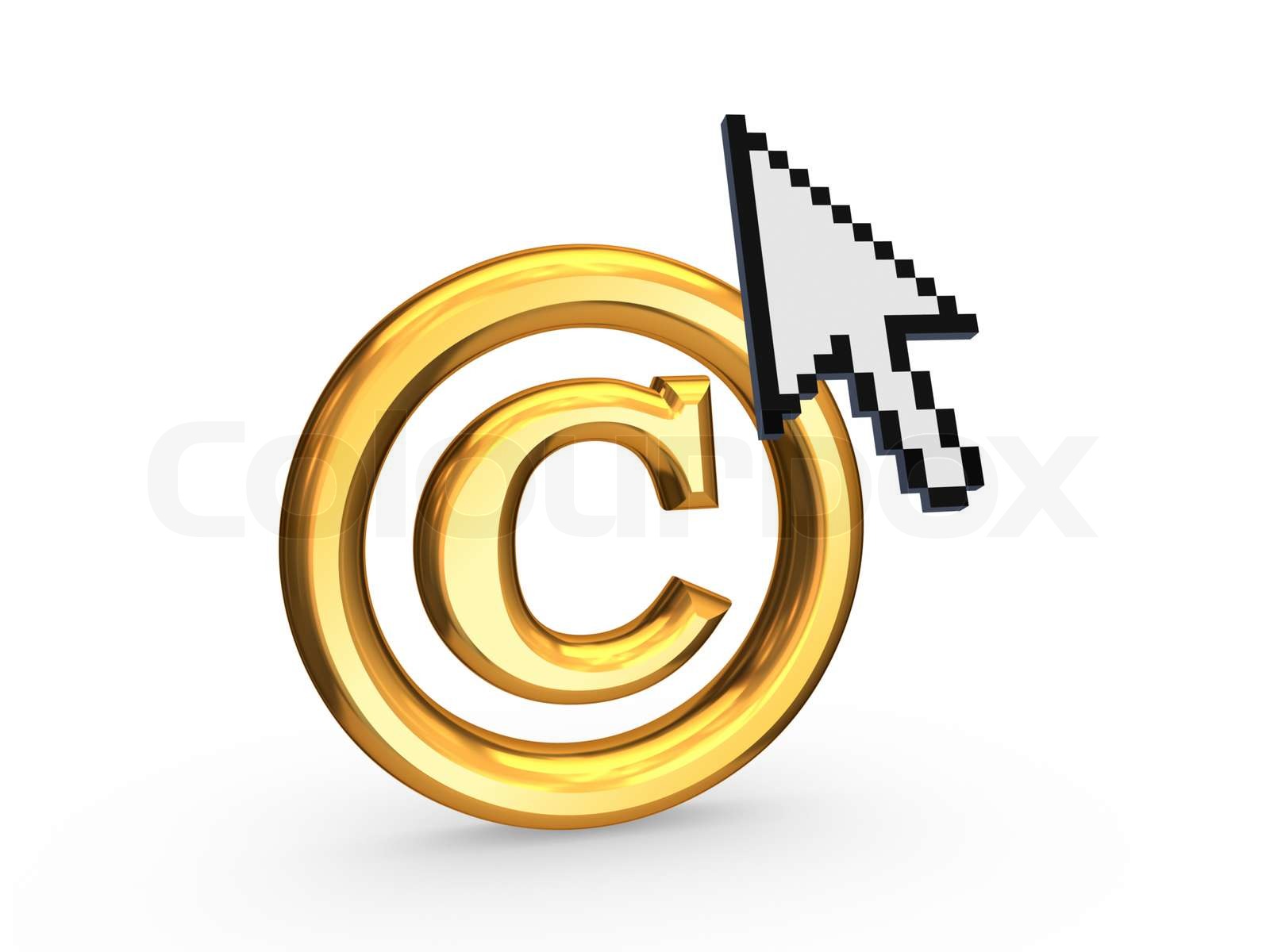 Cursorund CopyrightSymbol Stock Bild Colourbox