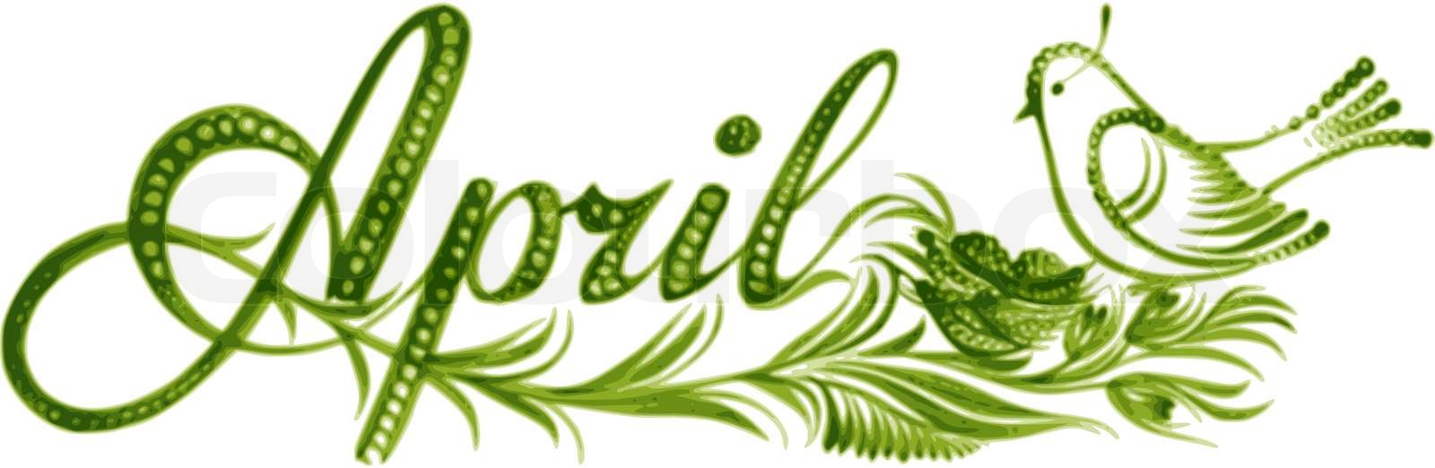 April den Namen des Monats | Stock-Vektor | Colourbox