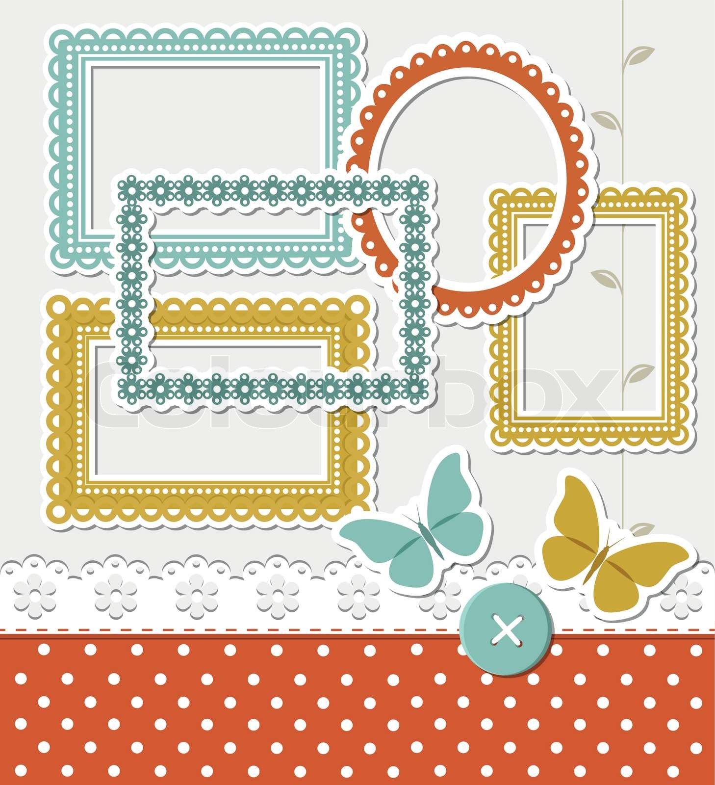 Retro scrapbook set | Stock vector | Colourbox