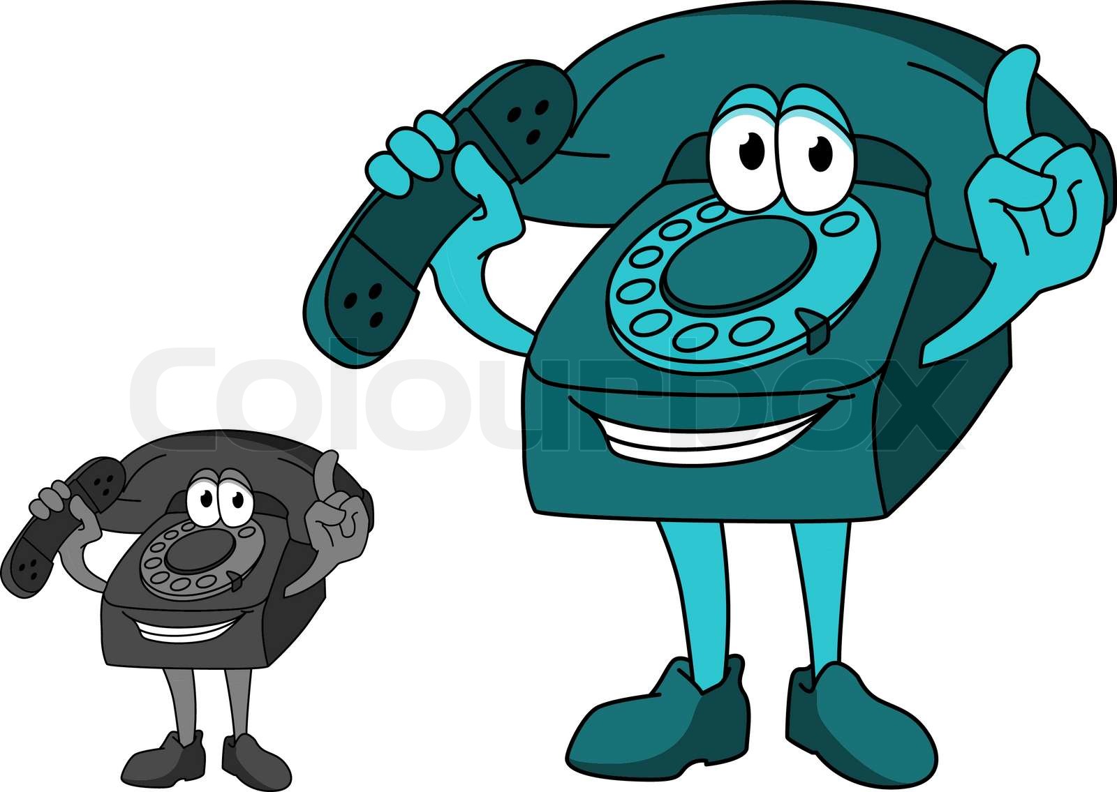 Cartoon telephone | Stock vector | Colourbox