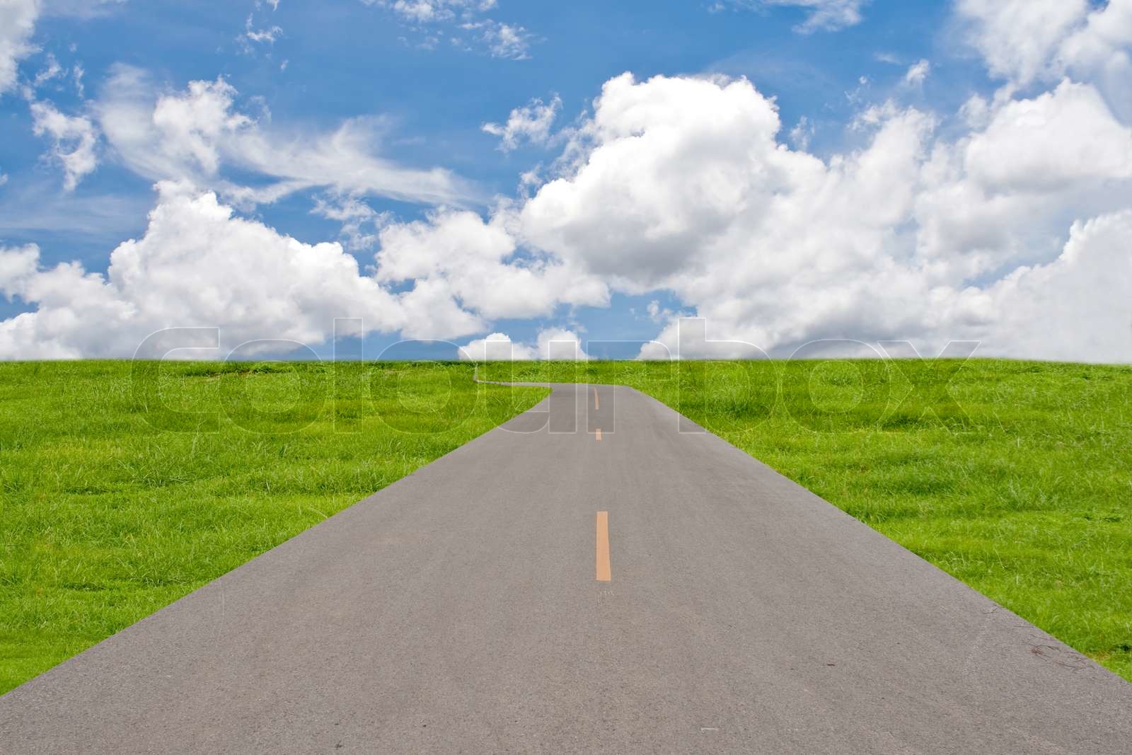 Die Landstraße Stock Bild Colourbox