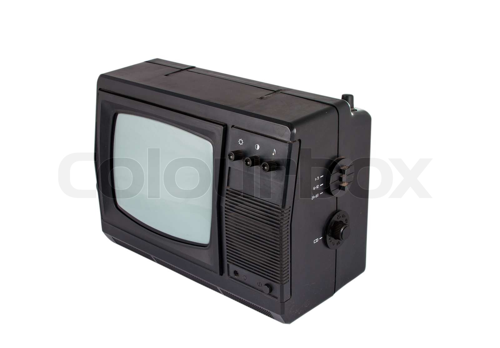 alte TV isoliert | Stock Bild | Colourbox