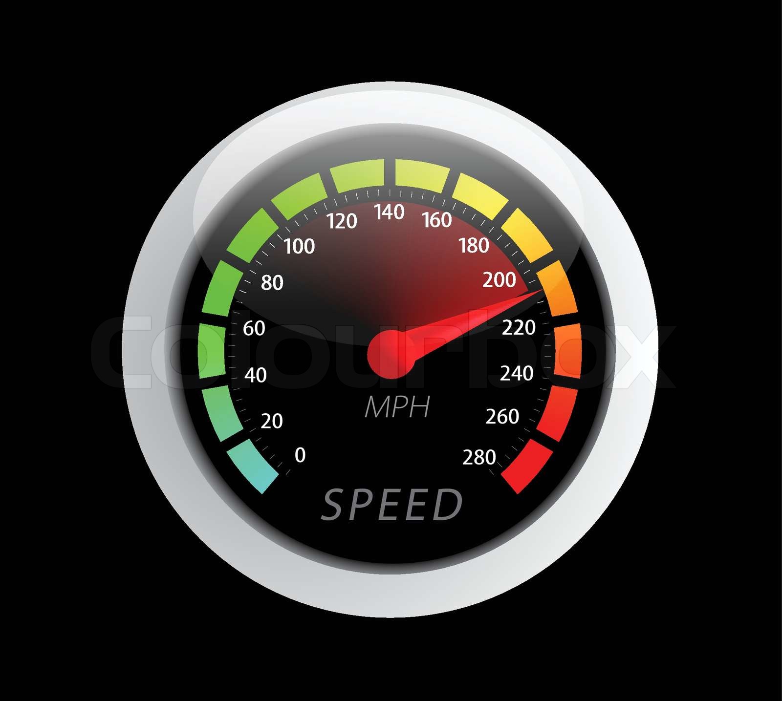 Tachometer VektorIllustration StockVektor Colourbox