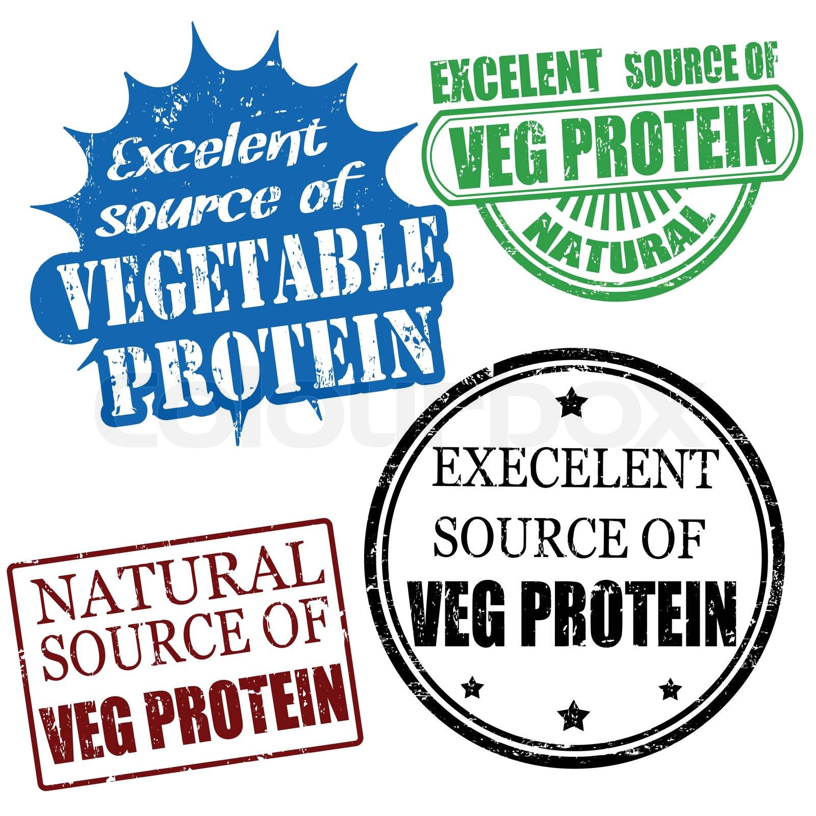 excellent source of vegetable protein stamps Stock vector Colourbox
