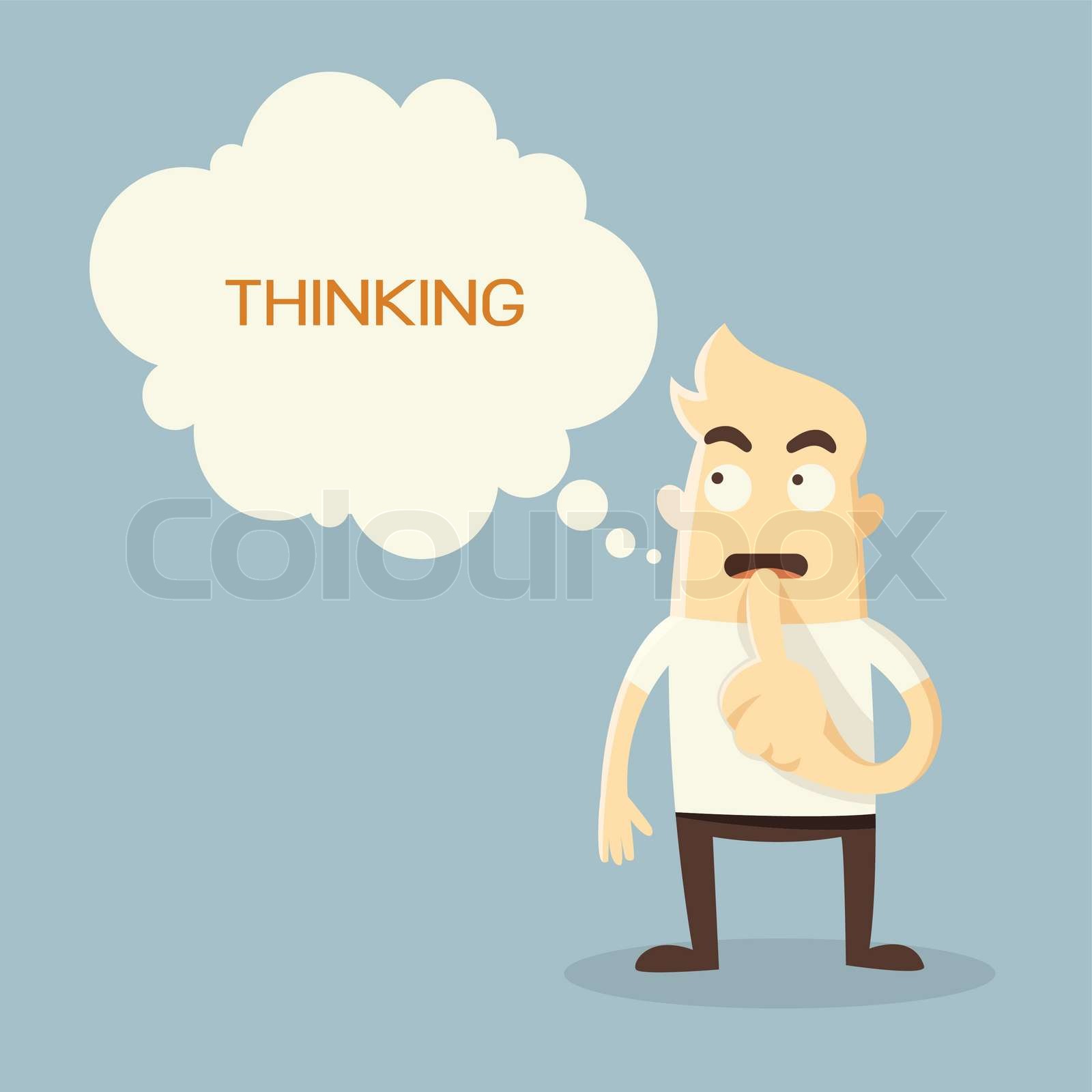 Der Denkende Mensch ändert Seine Meinung Denkender Mensch | Stock-Vektor | Colourbox