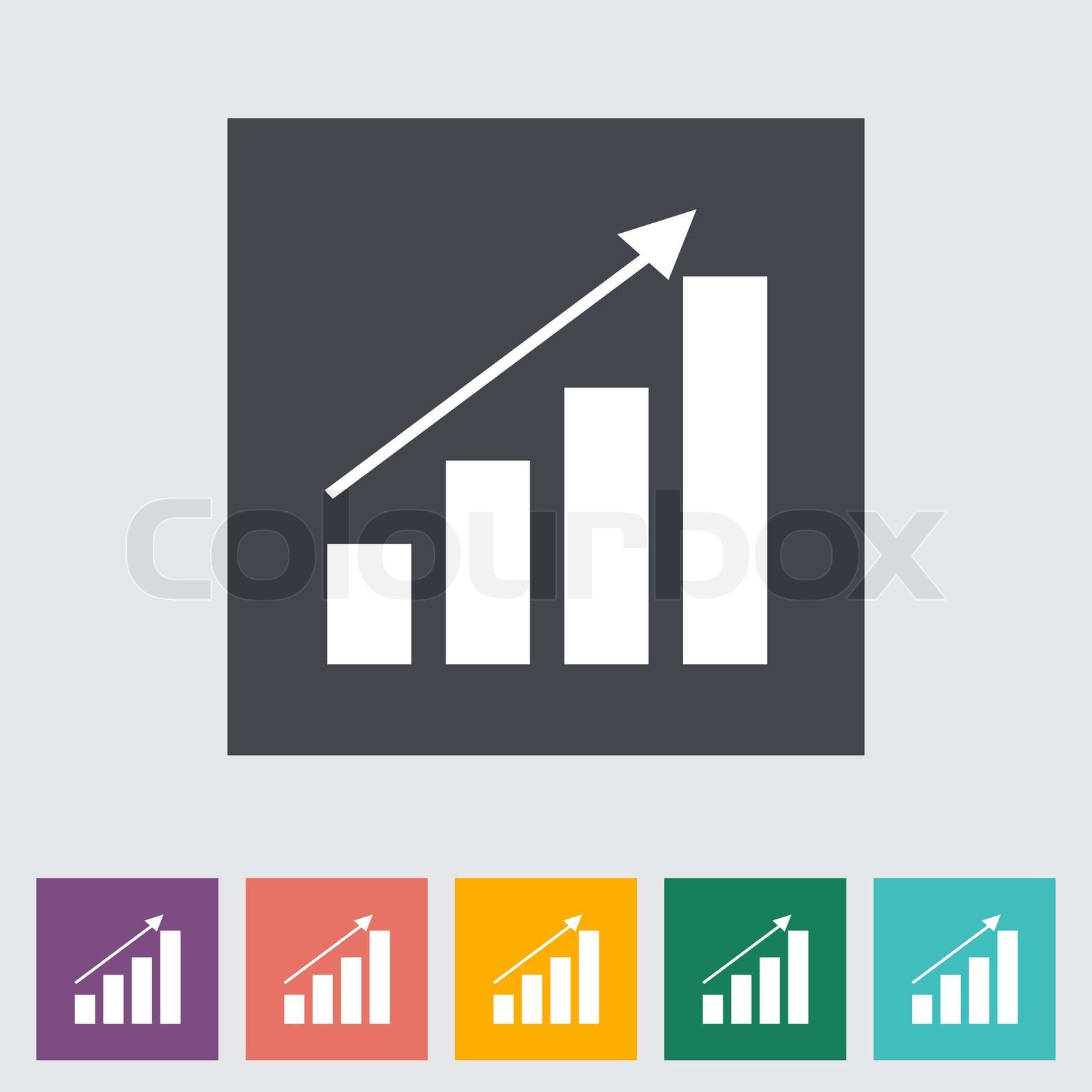 Graph flat single icon | Stock vector | Colourbox