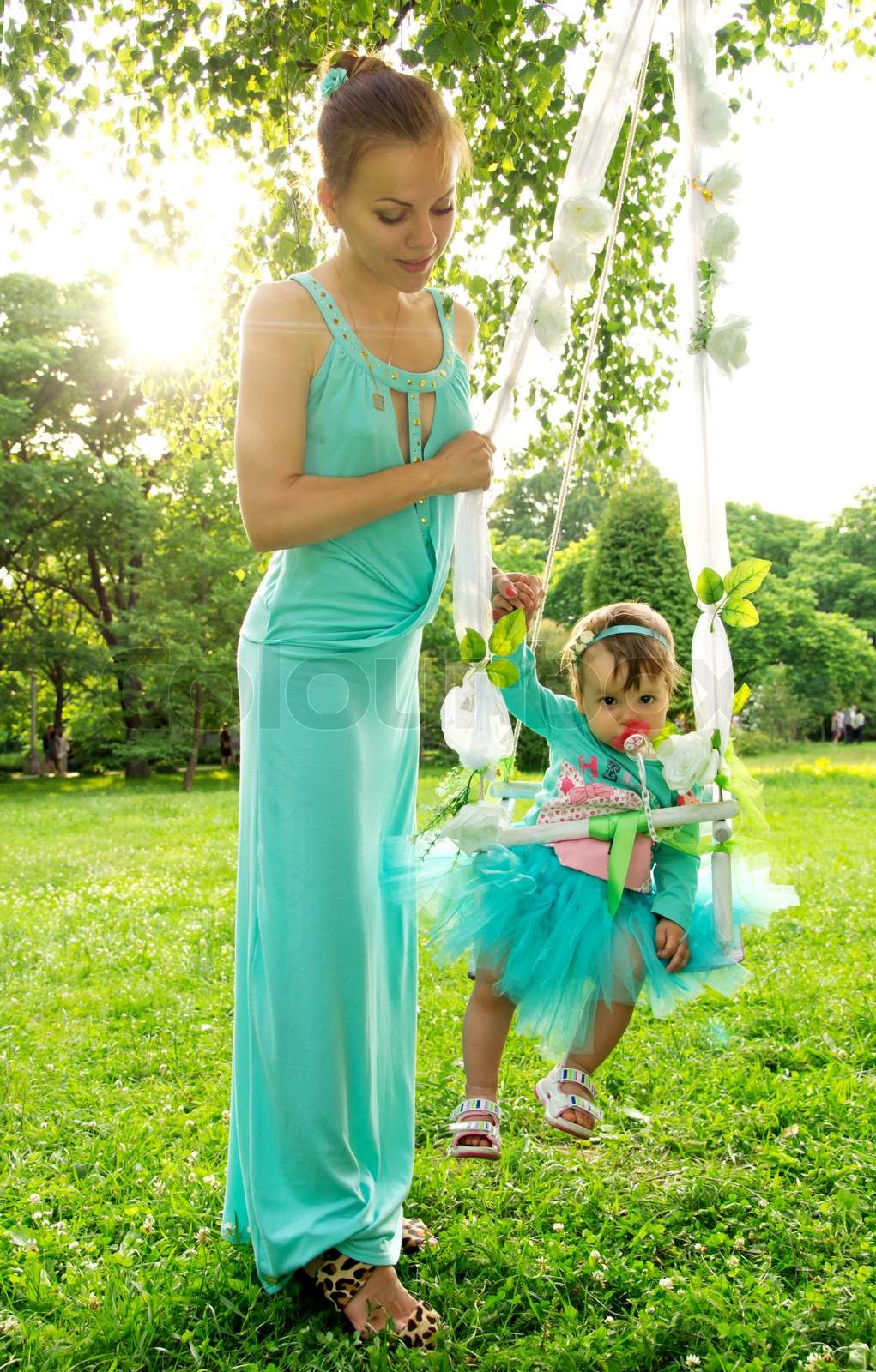 Mother and child on nature | Stock image | Colourbox