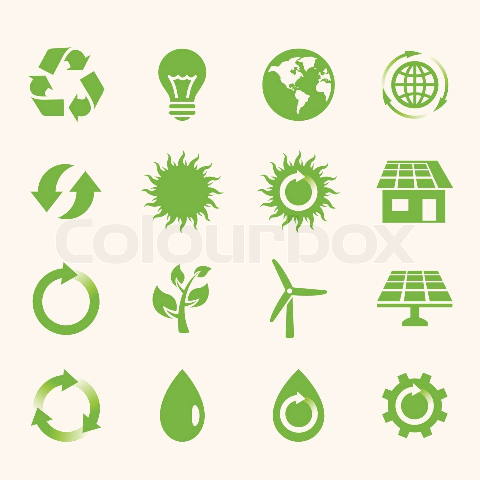 Eco Icon Set | Stock vector | Colourbox
