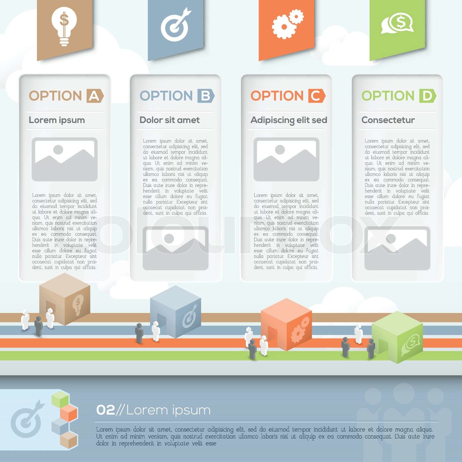 Business Design Template Layout | Stock vector | Colourbox