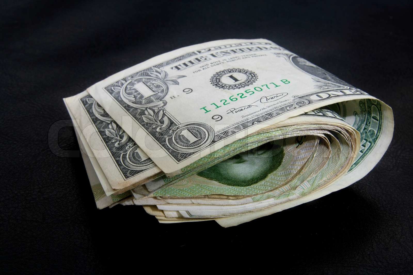 one dollar bill fold | Stock image | Colourbox