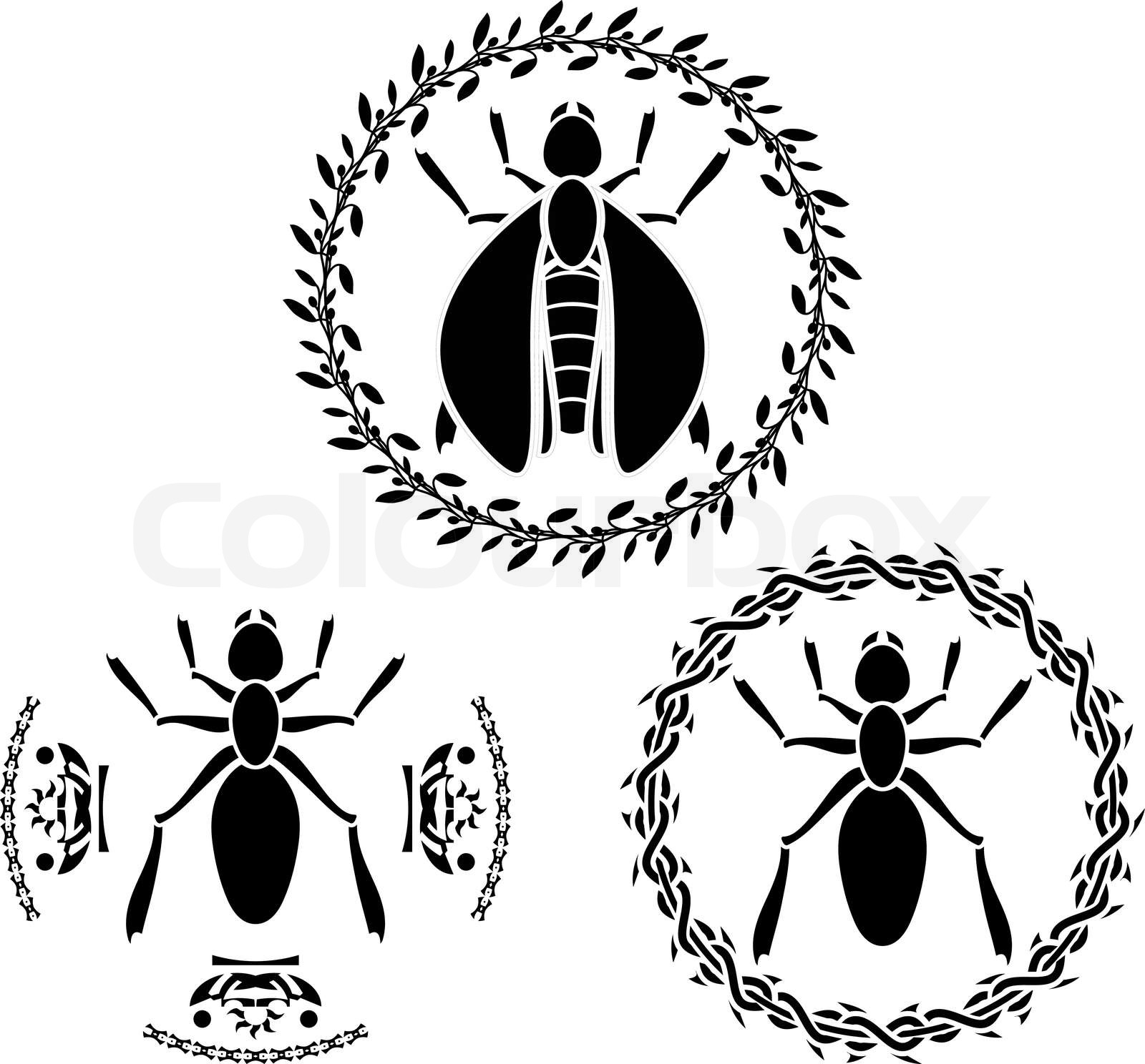 insects stencilseps | Stock vector | Colourbox