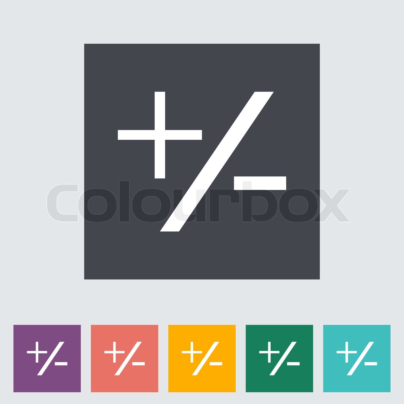 Plus minus flat icon | Stock vector | Colourbox
