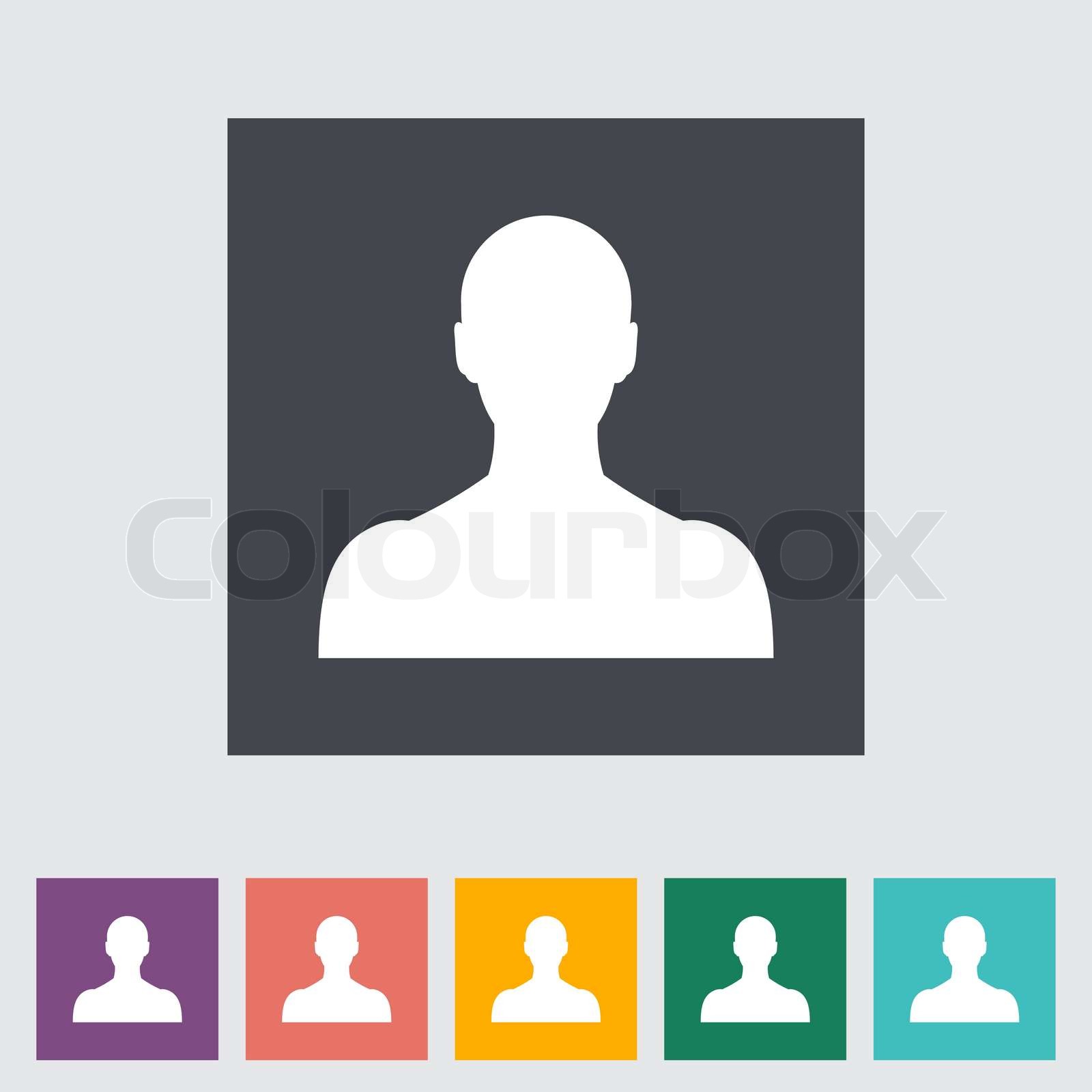 Person single flat icon | Stock vector | Colourbox