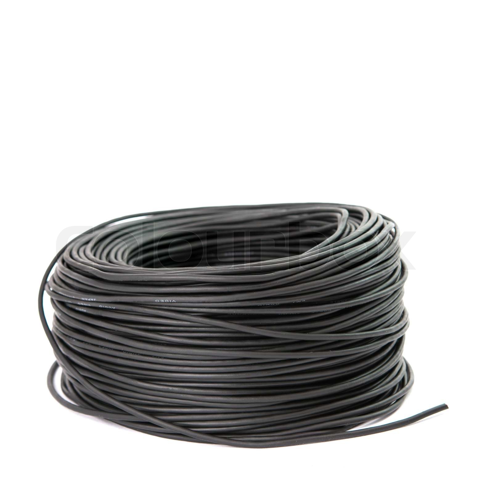 schwarze Kabel isoliert | Stock Bild | Colourbox