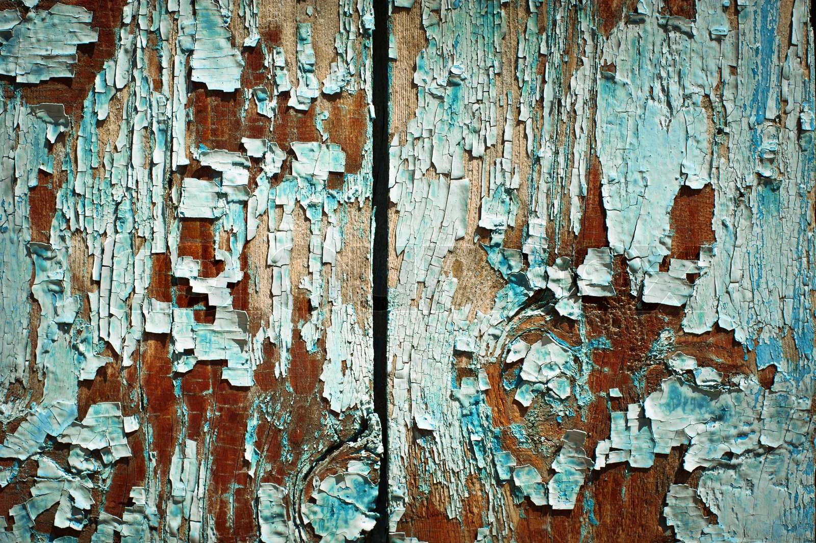 Old cracked paint on wooden wall Stock image Colourbox