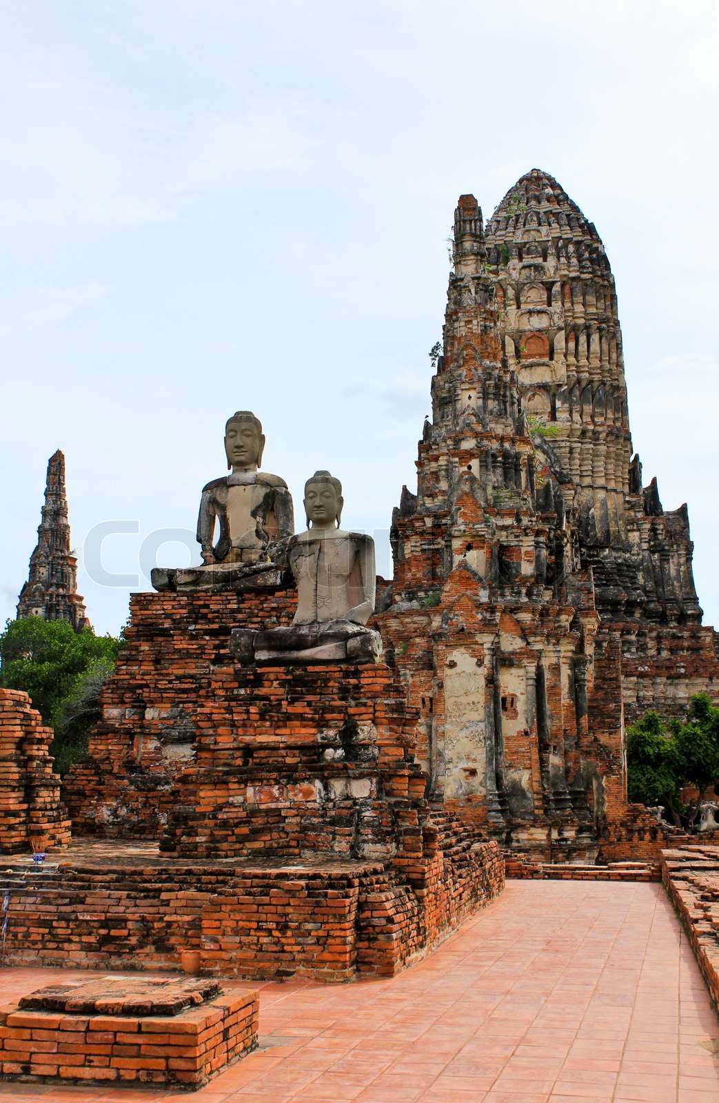 wat-chaiwatthanaram-tempel-ayutthaya-historical-park-thailand-stock