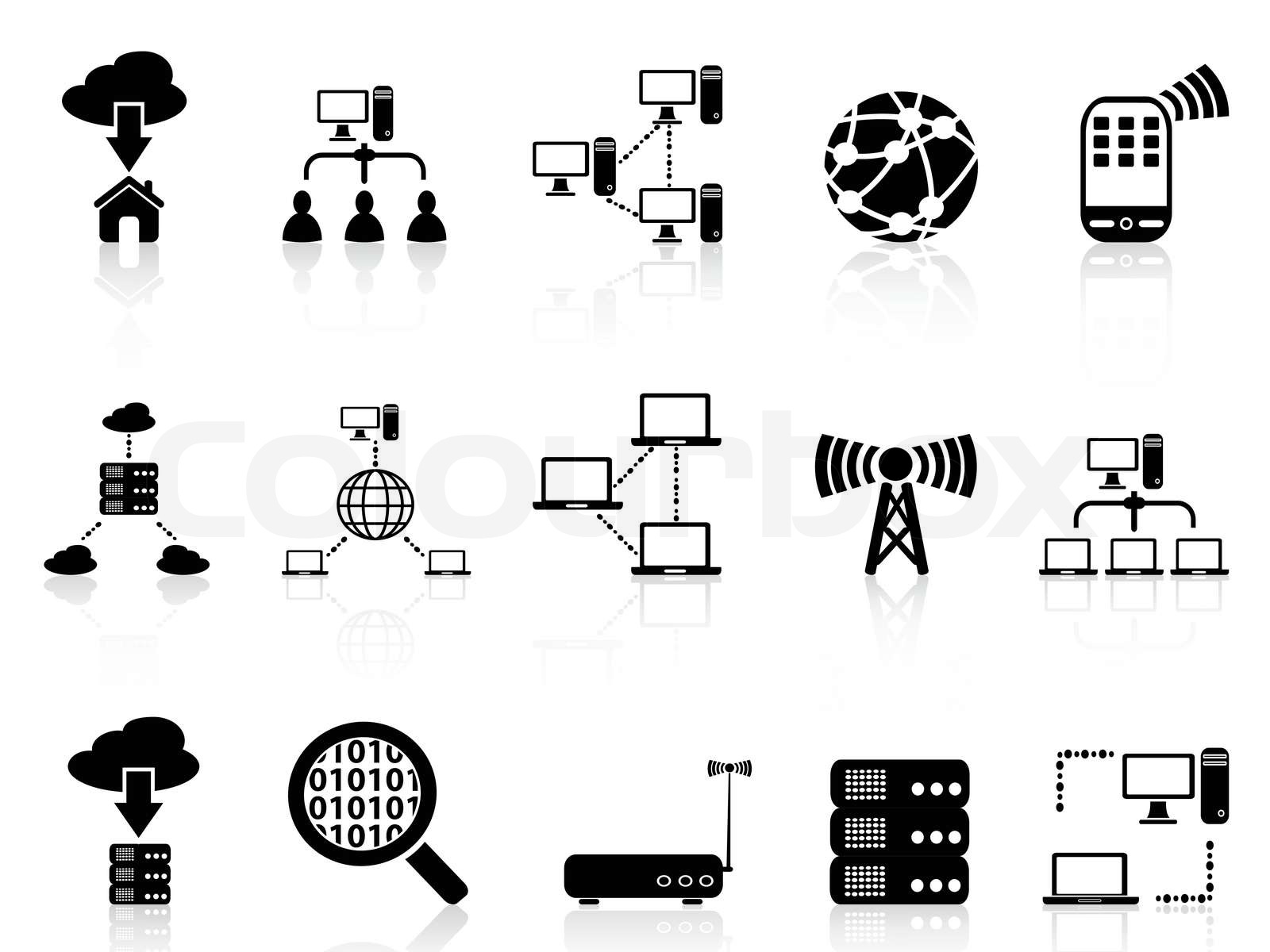 computer communication icons set | Stock vector | Colourbox