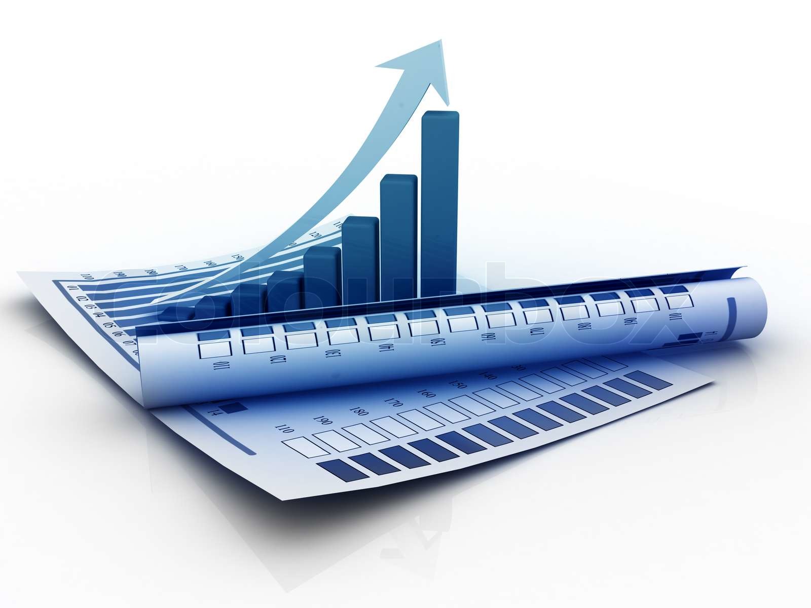 3d business growth graph | Stock image | Colourbox