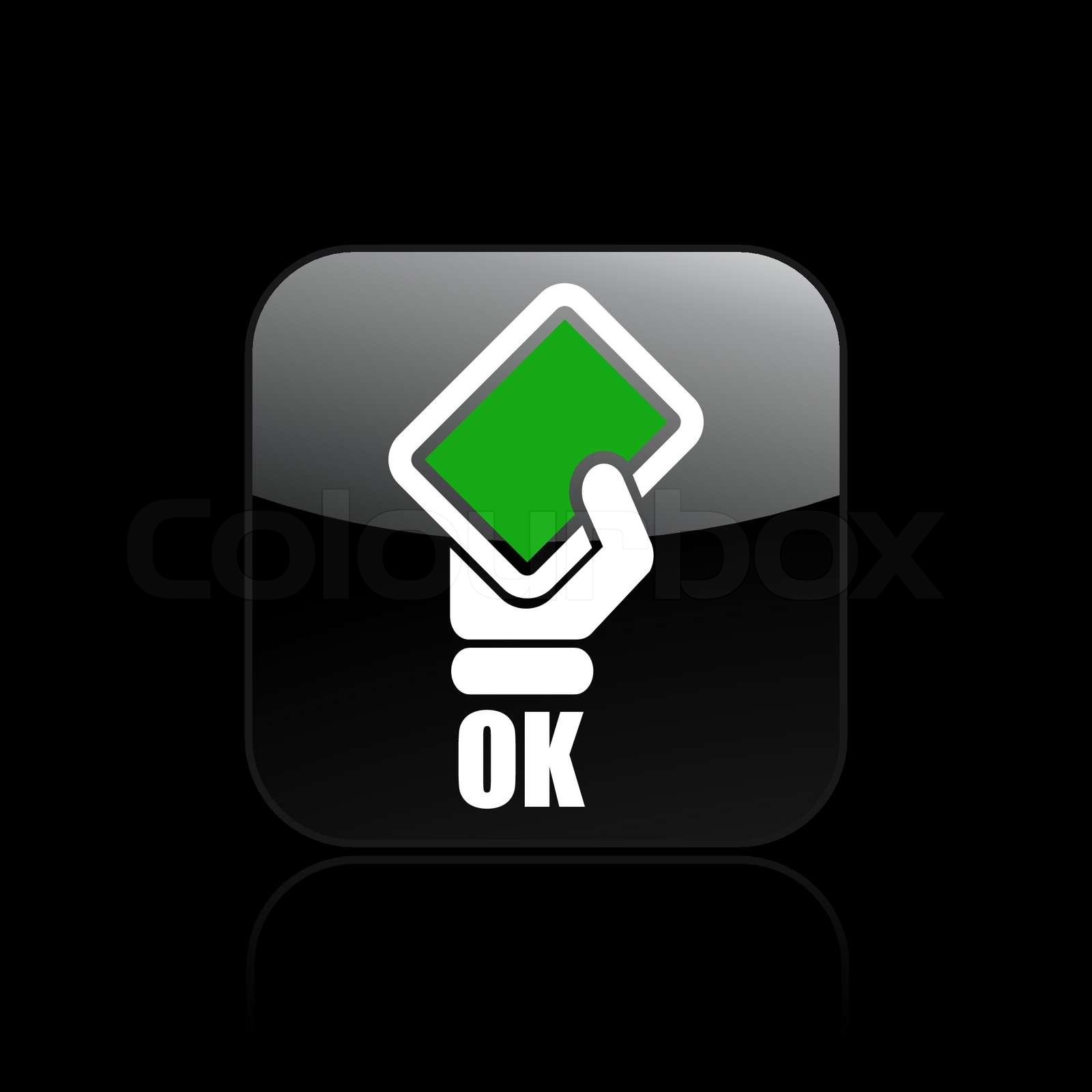 Vektor-Illustration der einzelnen ok-Symbol | Stock-Vektor | Colourbox