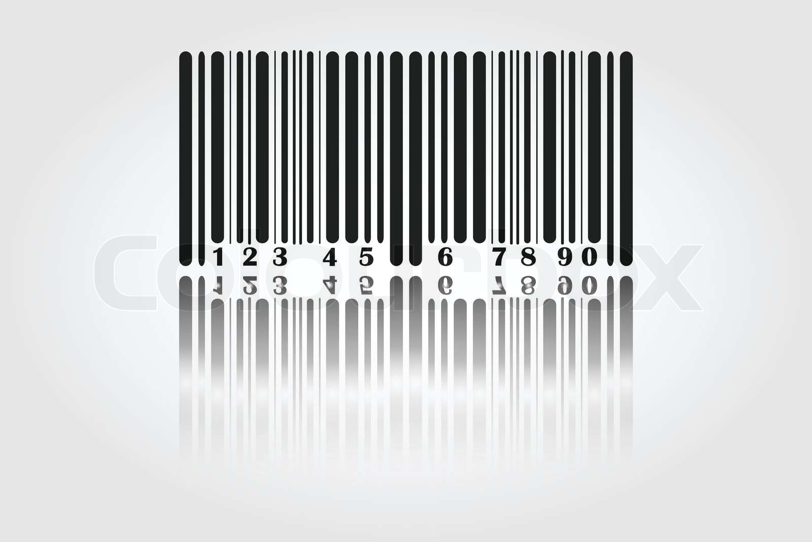Bar code label with shadow | Stock vector | Colourbox