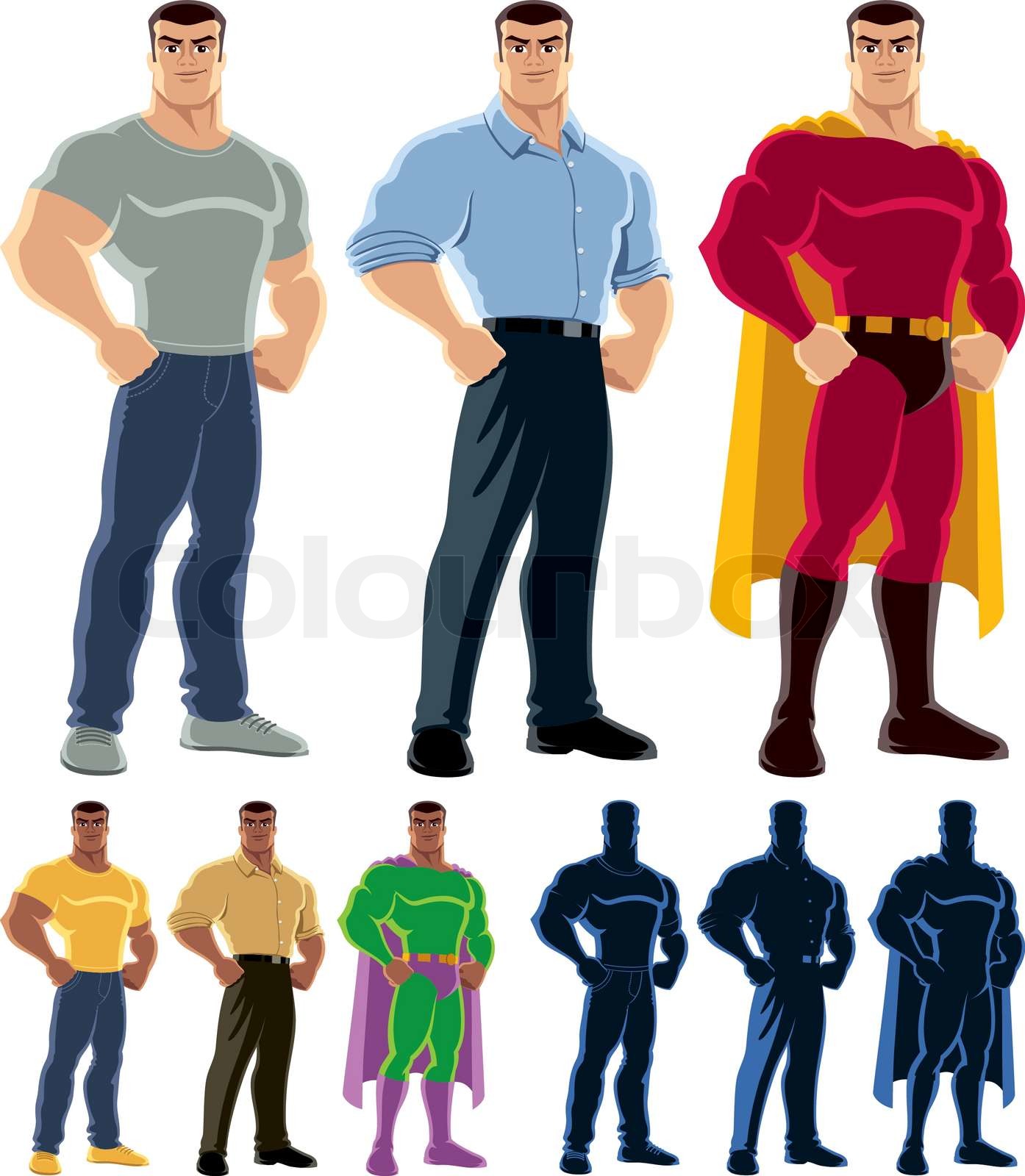 Superhero Transformation Stock Vector Colourbox Superhero Transformation Stock Vector Colourbox