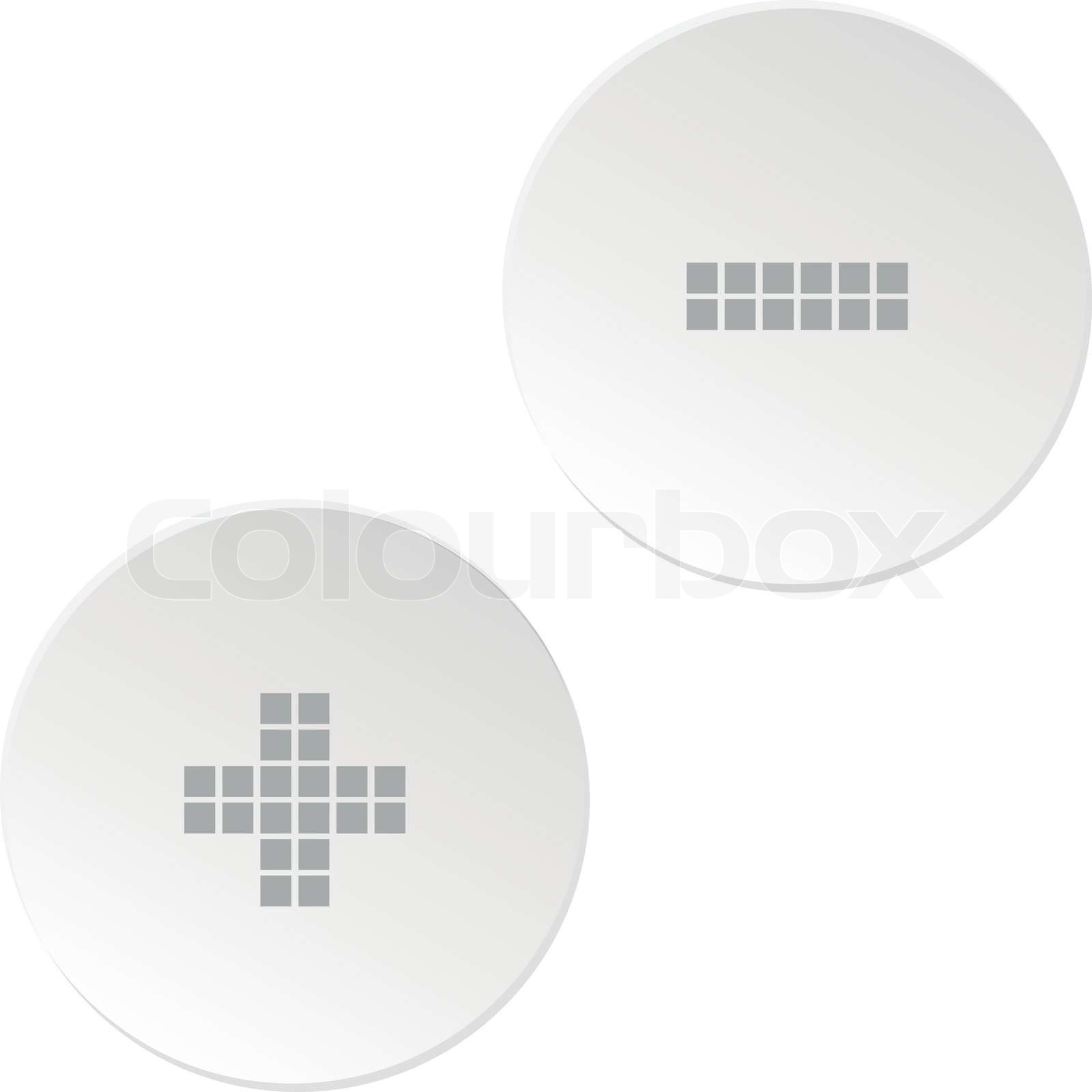 Plus minus buttons/signs | Stock vector | Colourbox