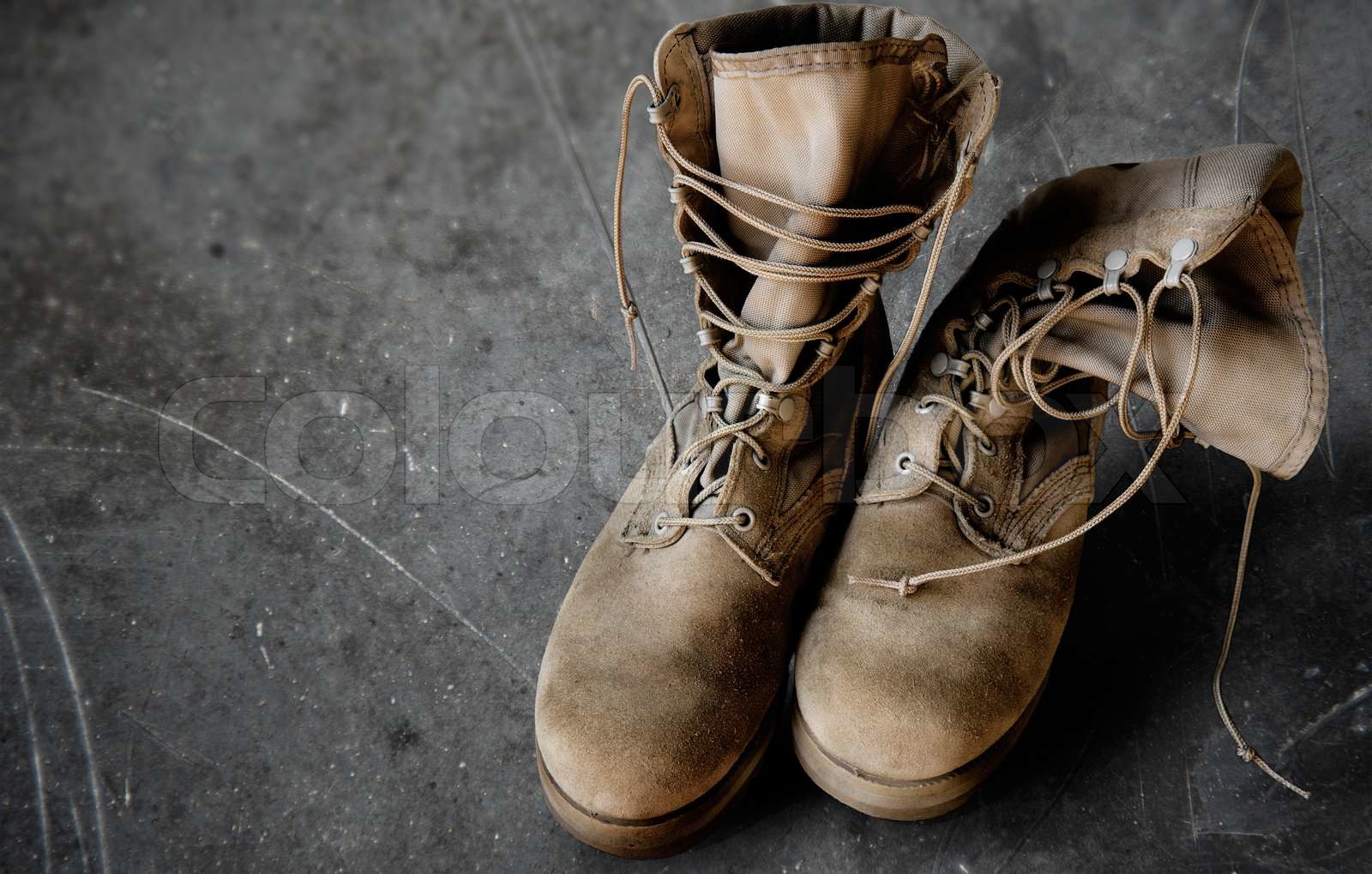 US Army Boots Stock Image Colourbox