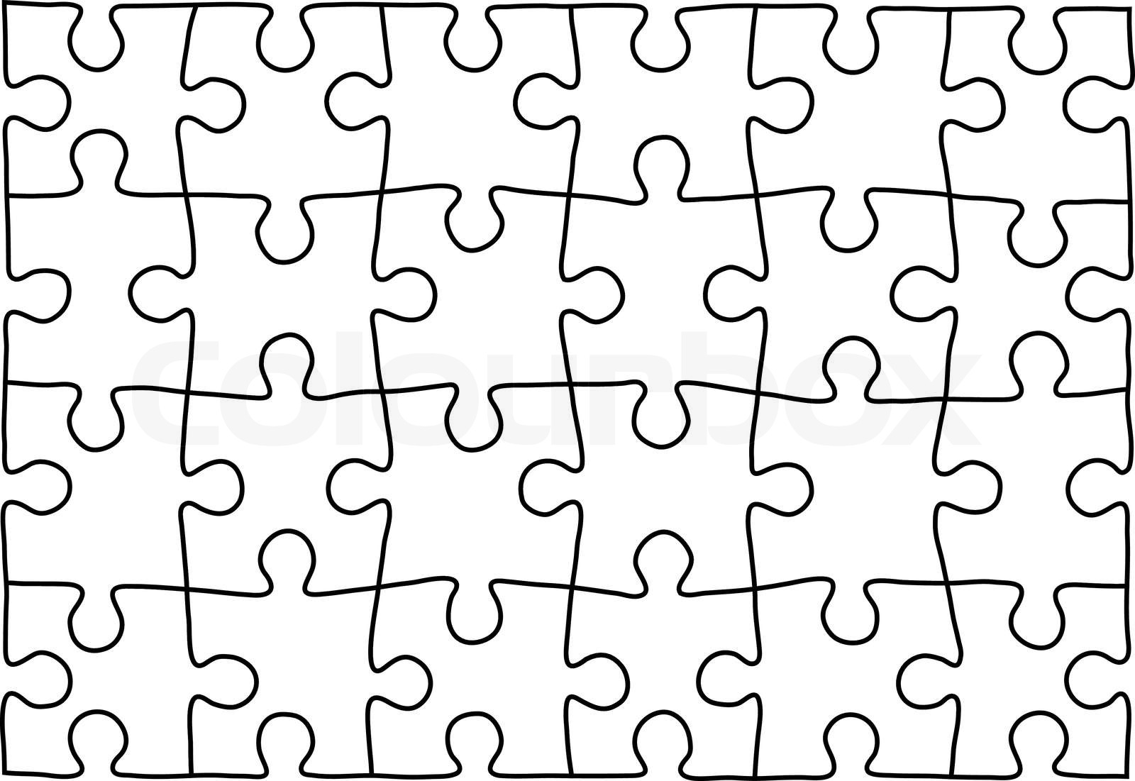 Puzzle Template Background For Your Business Presentation Stock Vector Colourbox