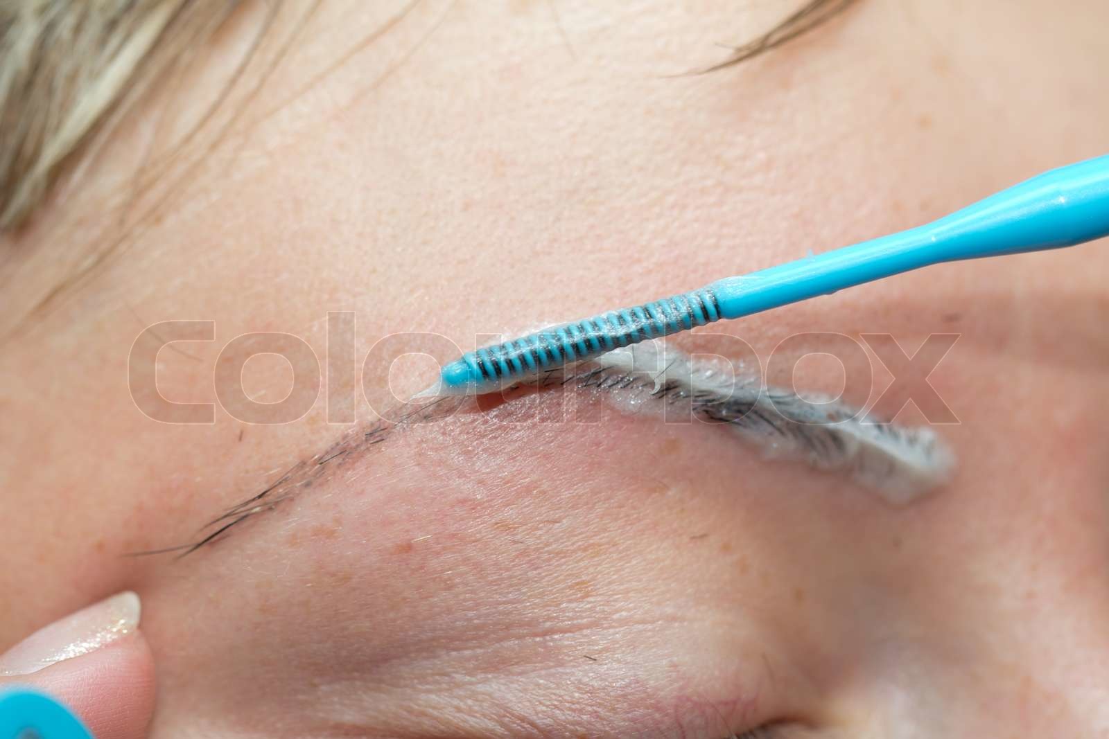 painting eyebrows in cosmetology Stock image Colourbox