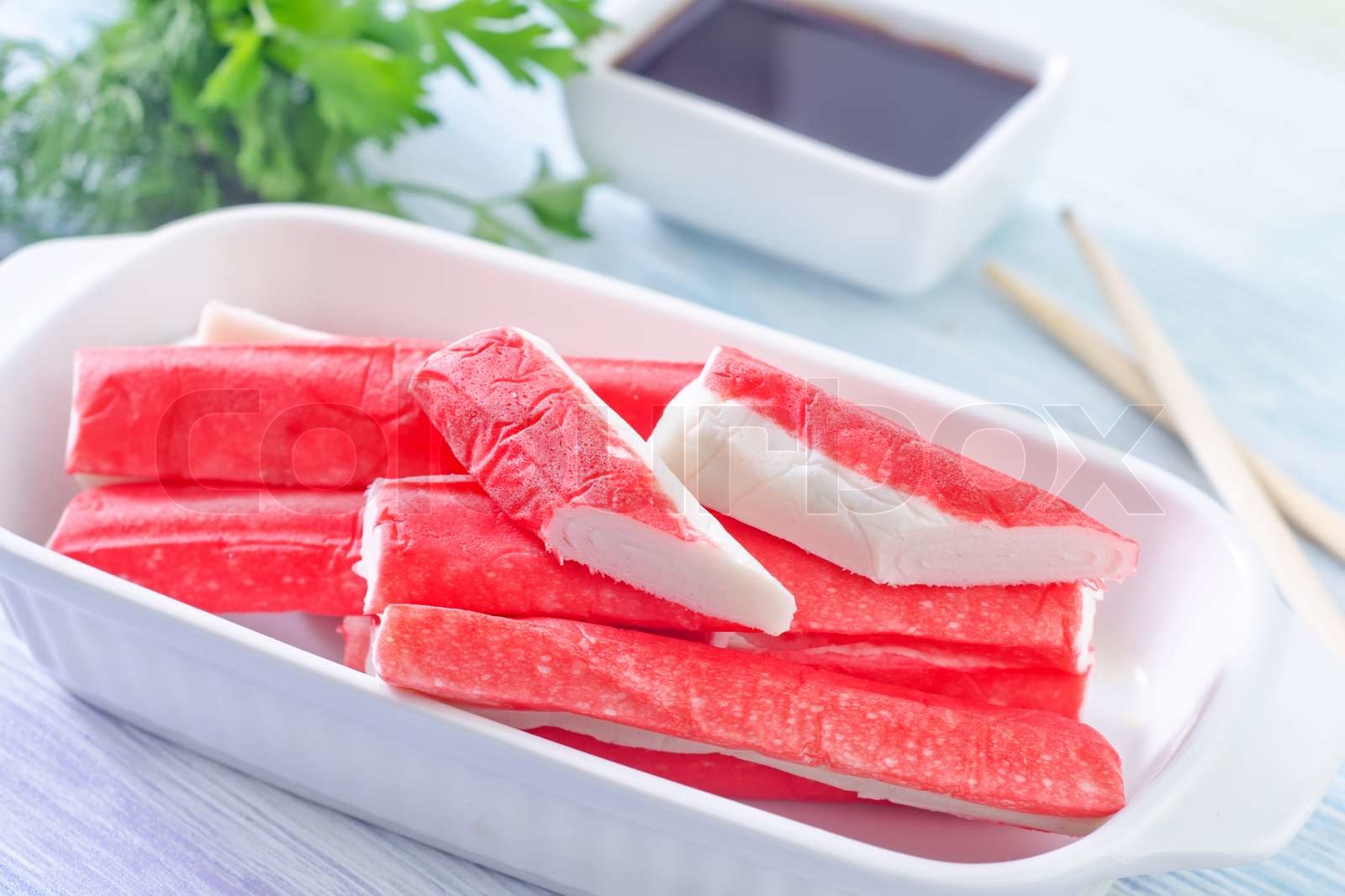 crab sticks Stock image Colourbox