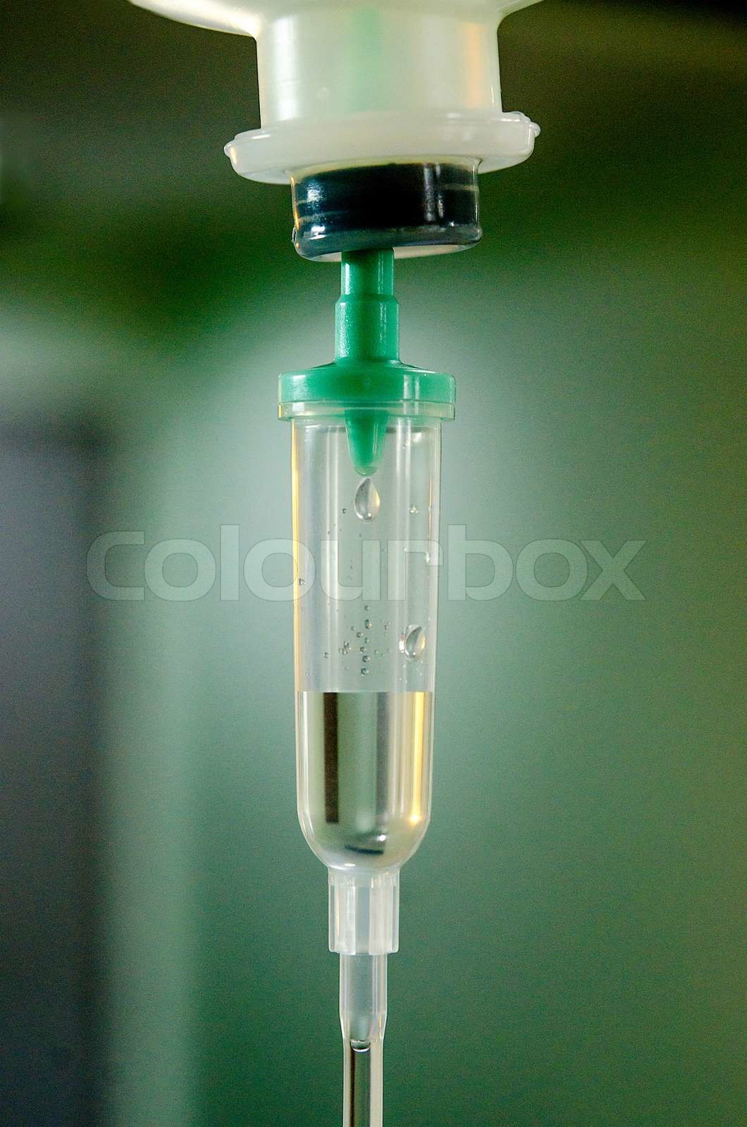 Drop of Saline Solution to Help Patient Stock image Colourbox