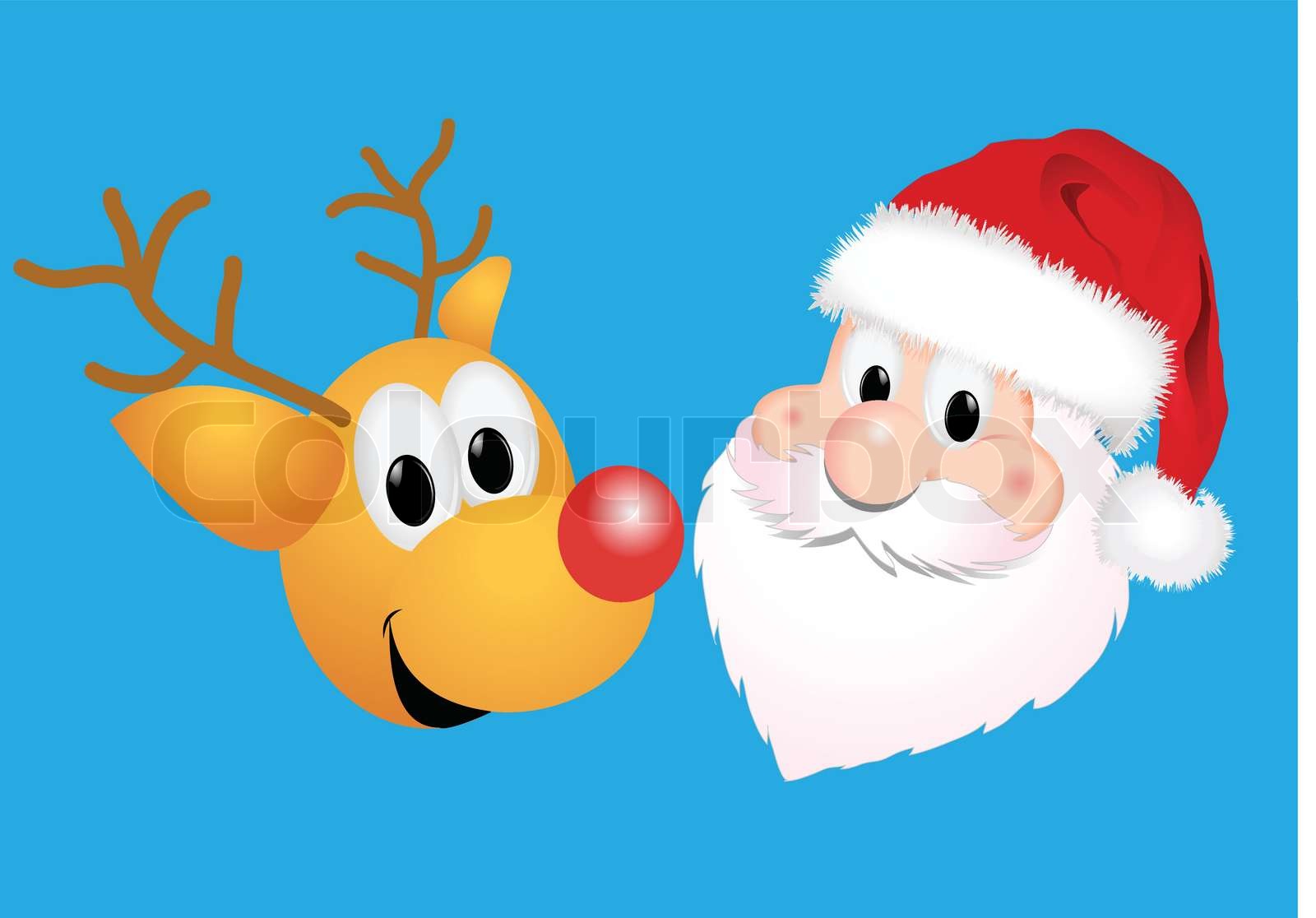 RUDOLF and santa | Stock vector | Colourbox