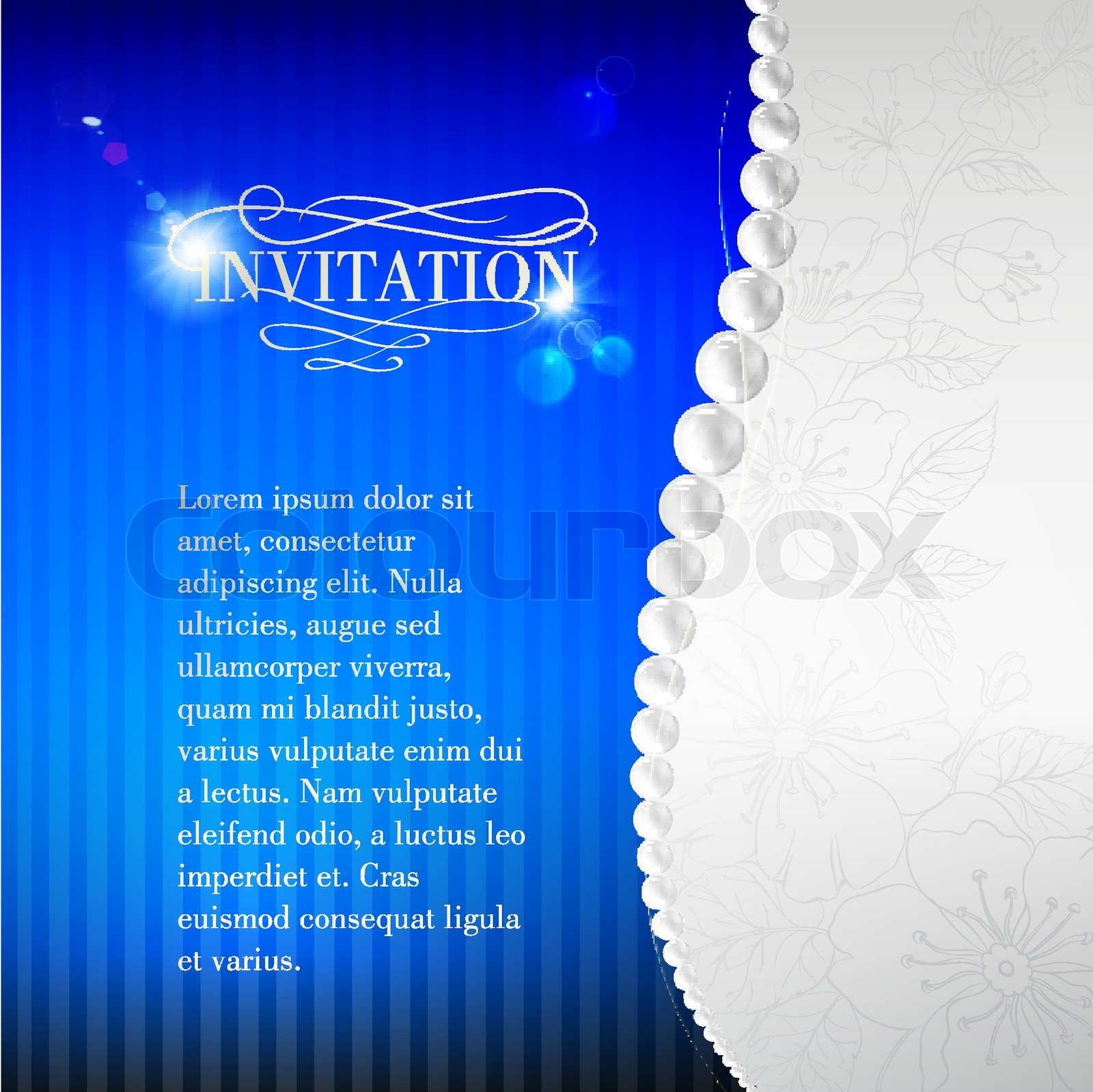 Jewelry invitation card Stock vector Colourbox