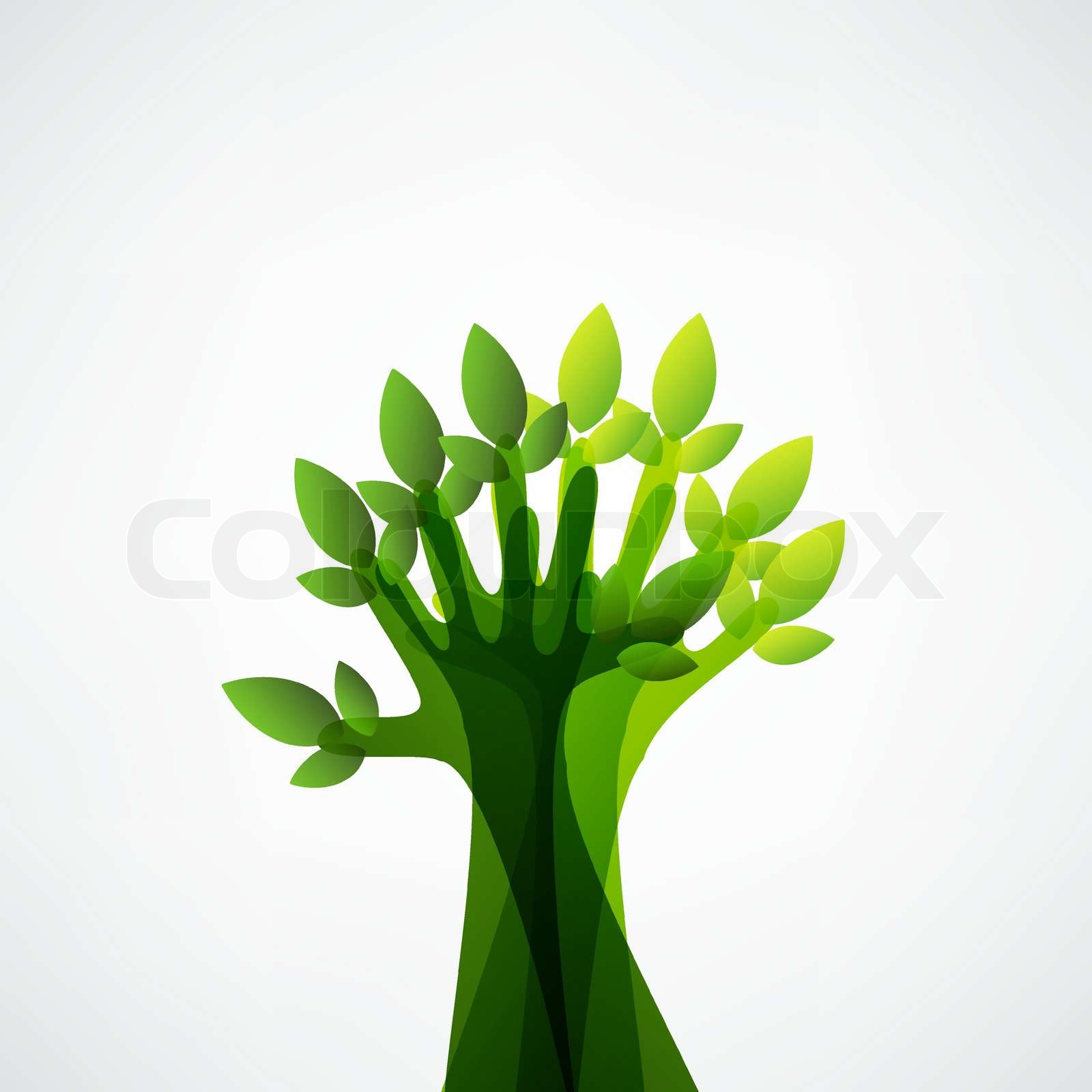 hands tree | Stock vector | Colourbox