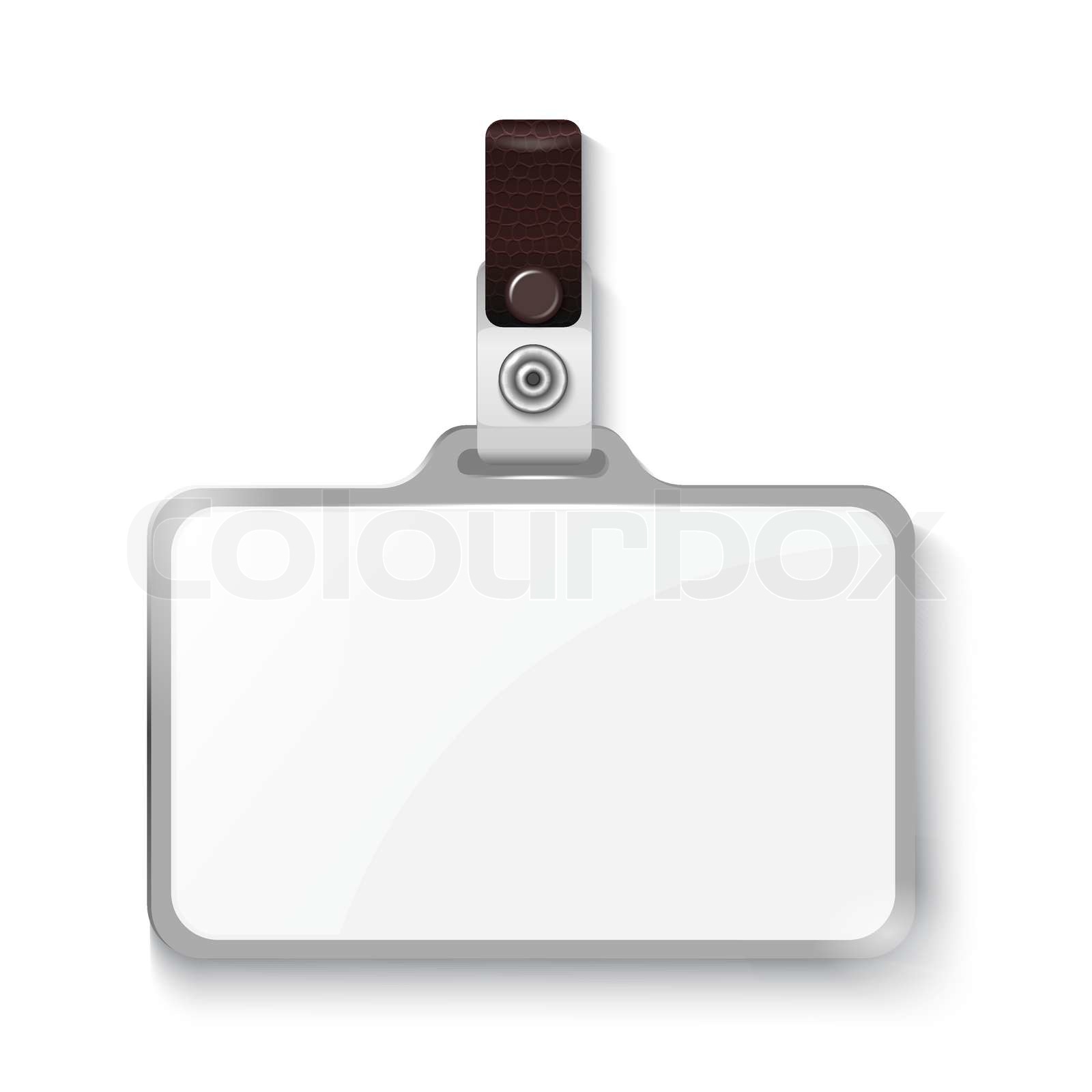 Plastic badge Stock vector Colourbox