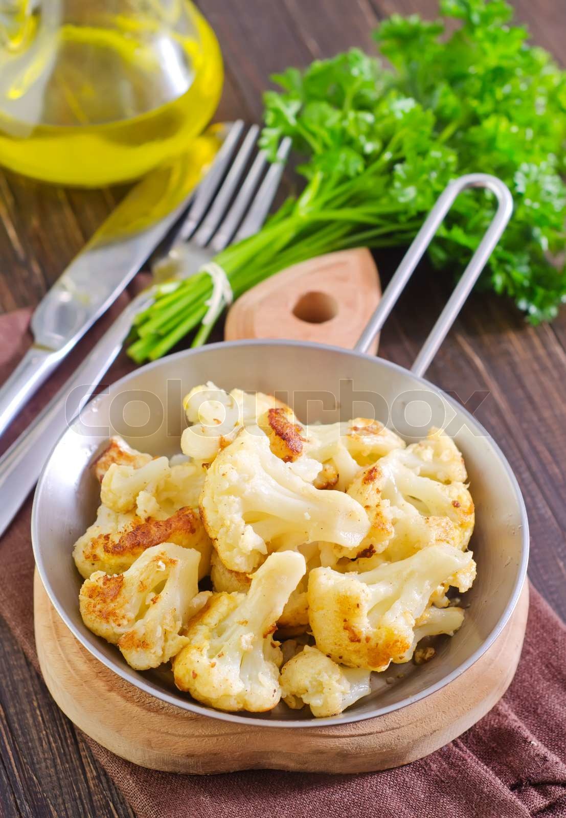 fried cauliflower Stock image Colourbox