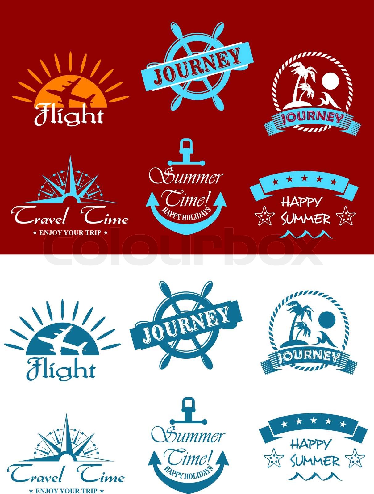 Travel and tourism symbols | Stock vector | Colourbox