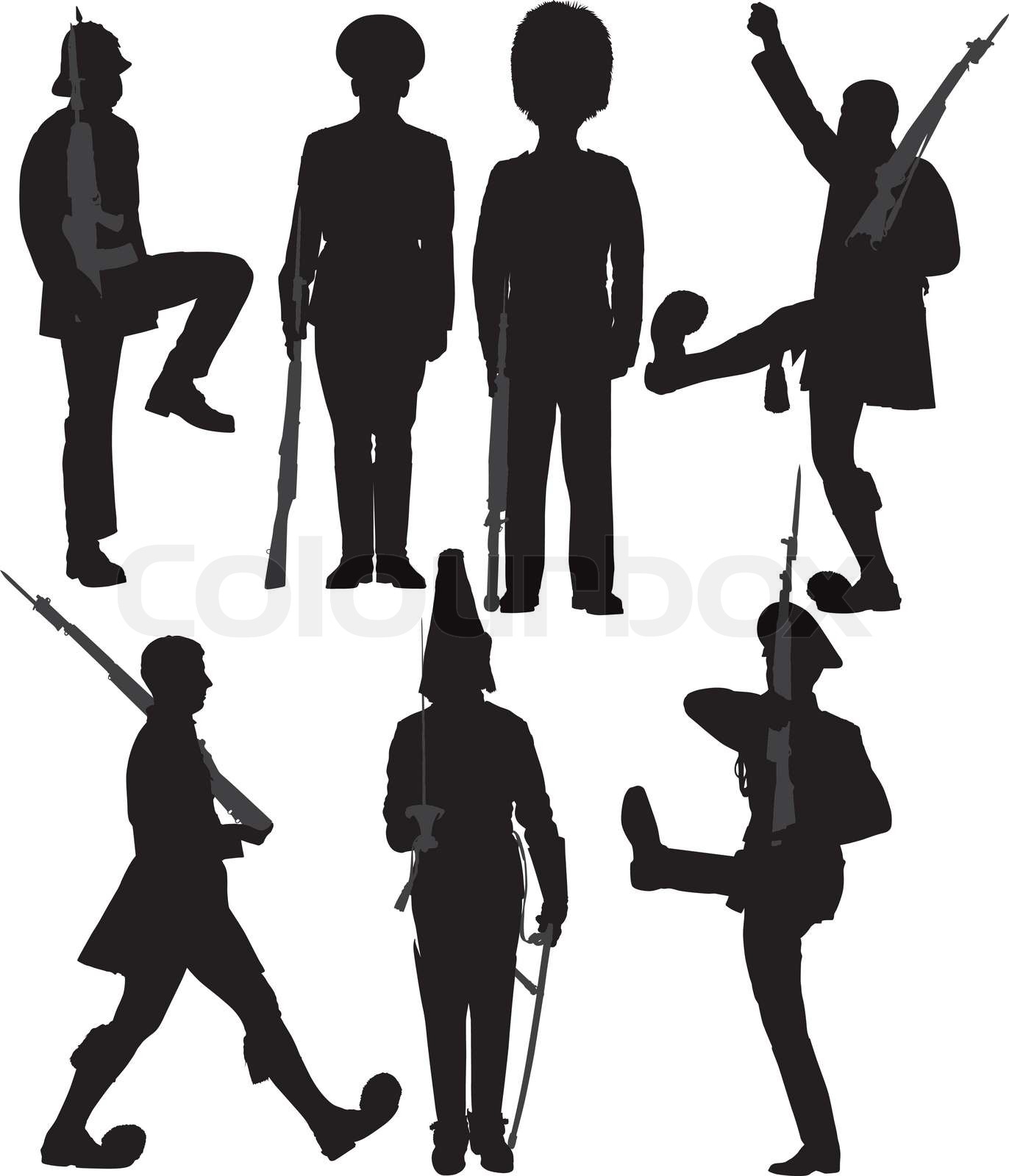 Guard Soldier Silhouette | Stock vector | Colourbox