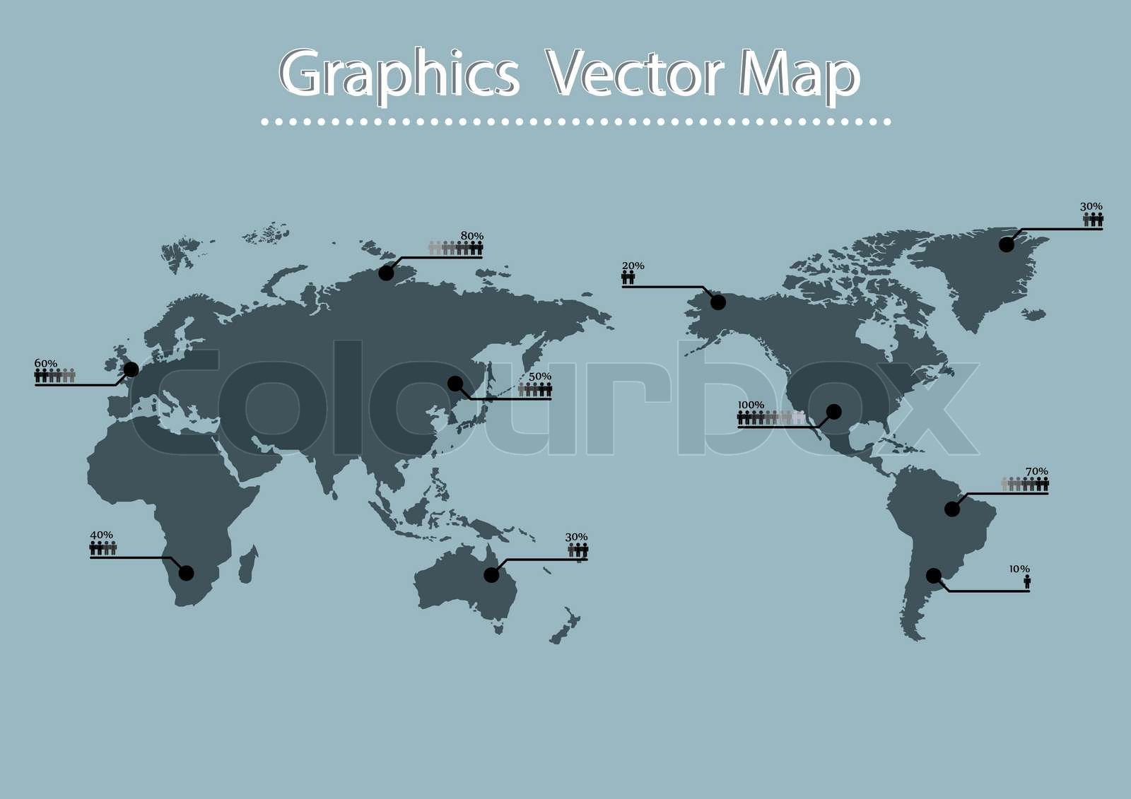 World Map and Information Graphics | Stock vector | Colourbox