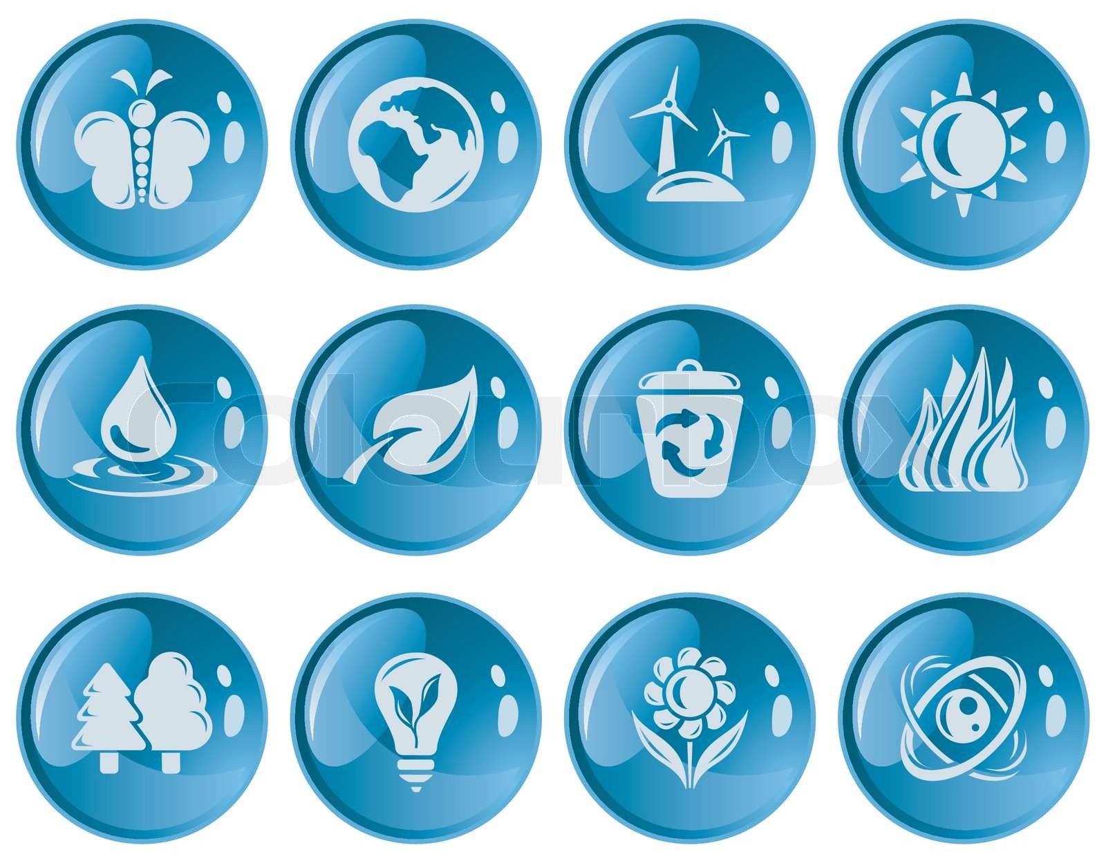 Environment buttons Stock vector Colourbox