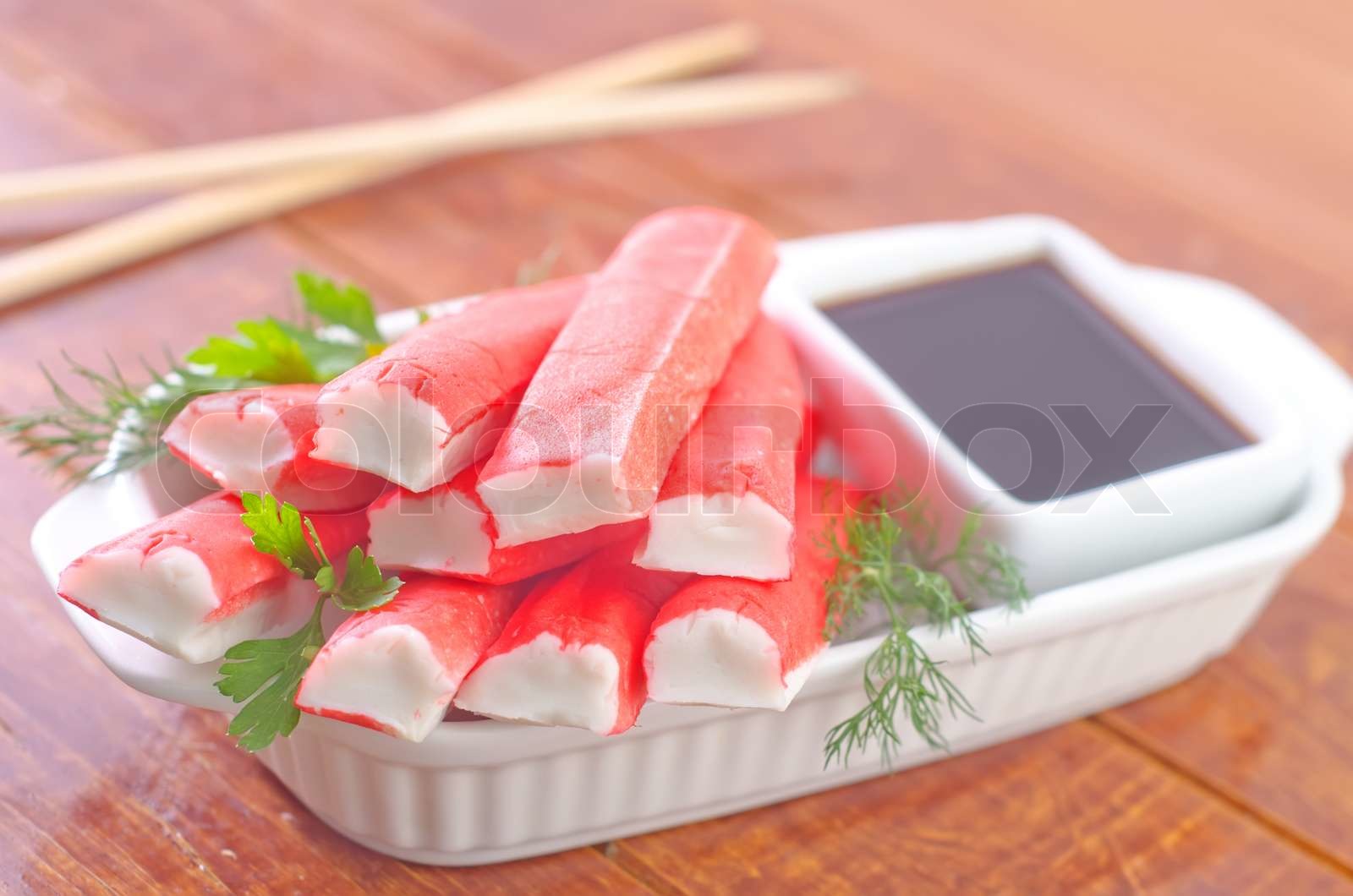 crab sticks Stock image Colourbox