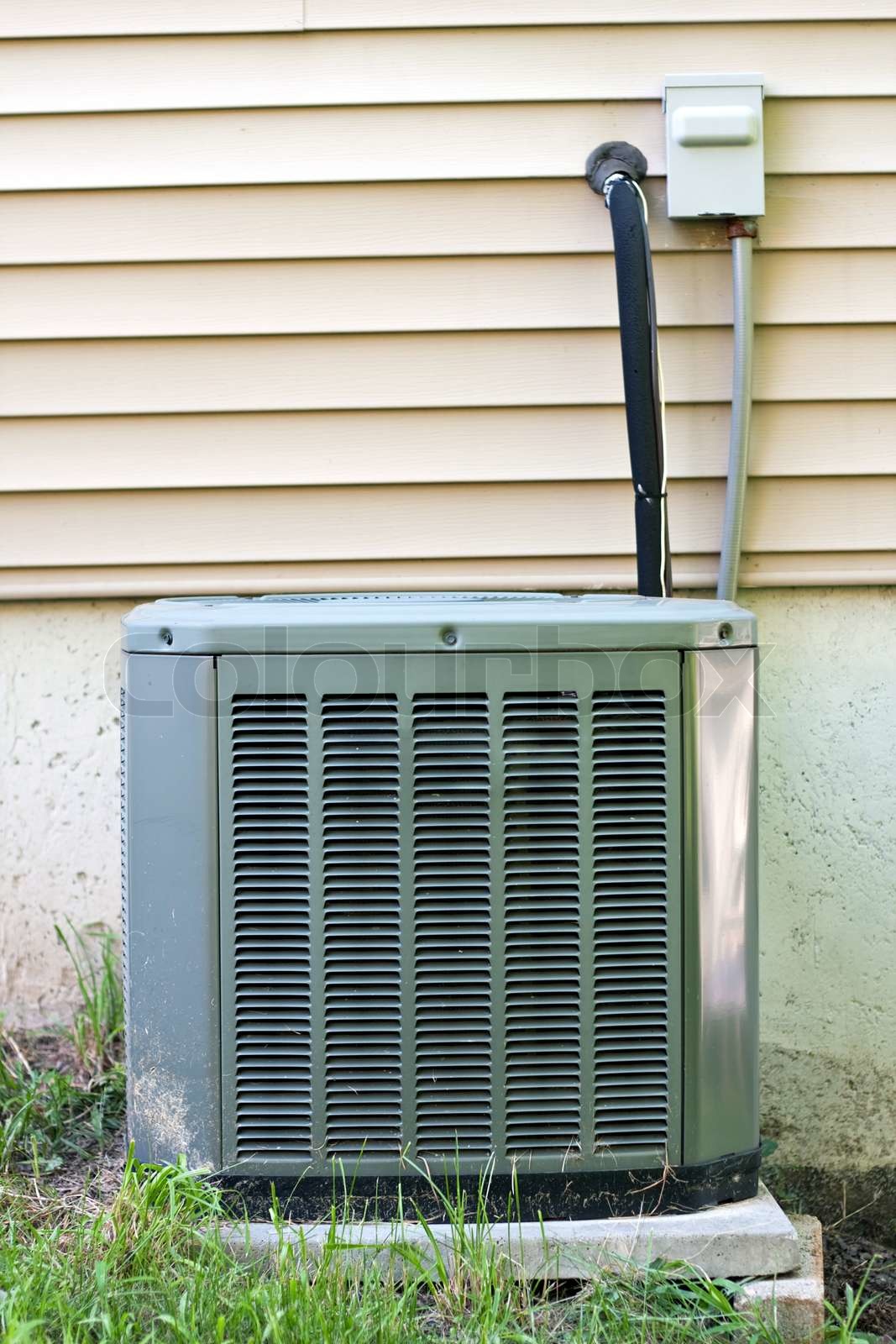 Central AC Condenser Unit Stock image Colourbox