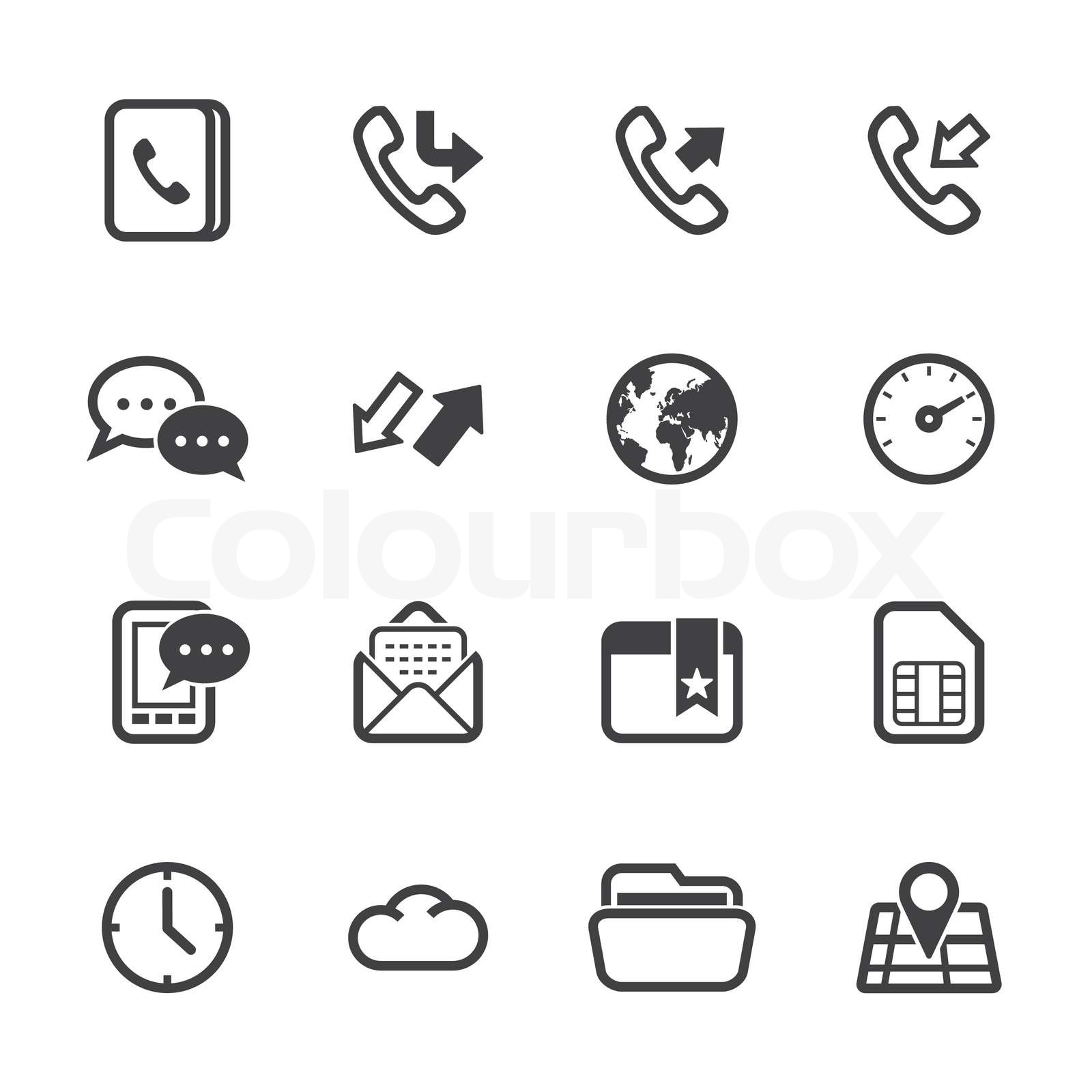 Handy Symbol Dreieck Mit Zwei Pfeilen Mobile Phone Icons | Stock vector | Colourbox