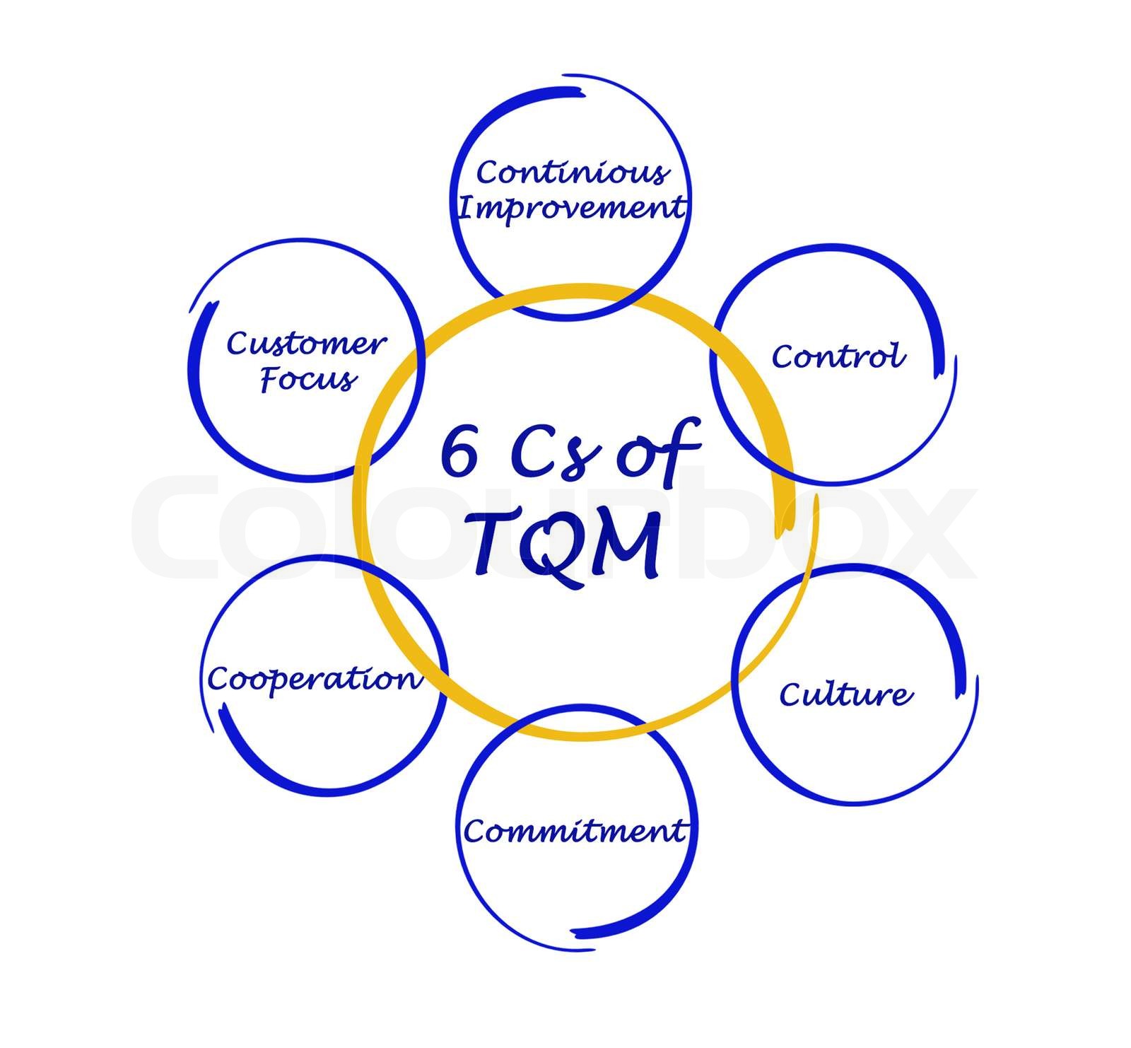 6 Cs of TQM | Stock image | Colourbox