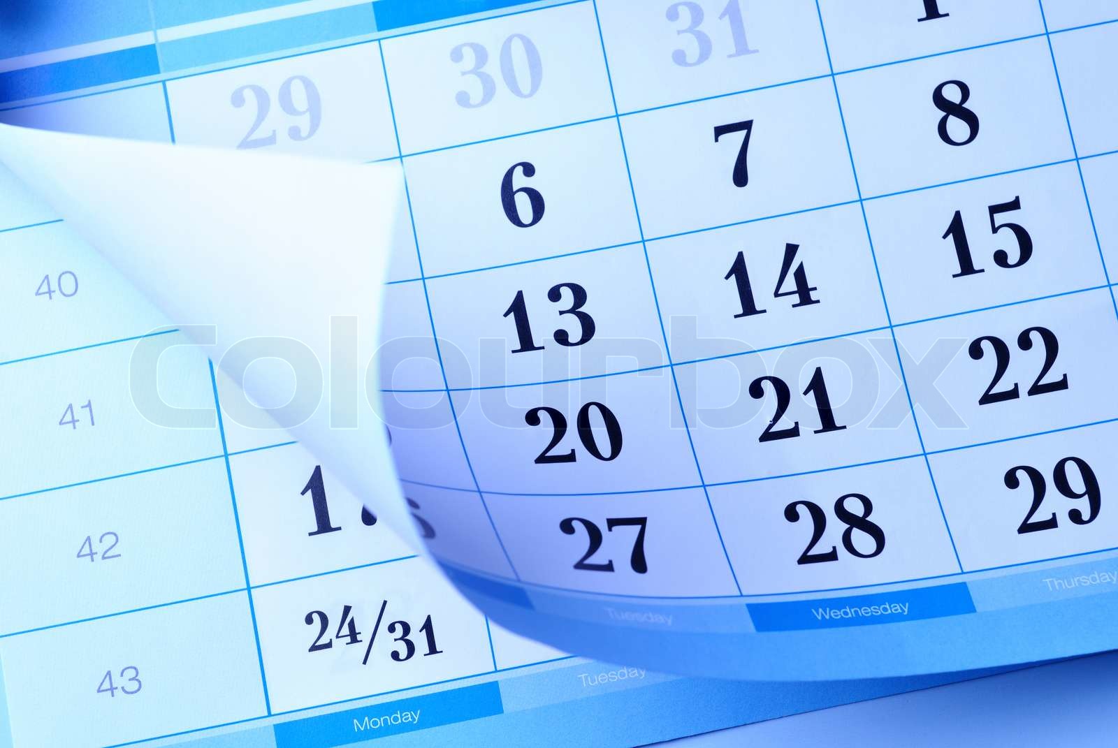 Kalender | Stock Bild | Colourbox