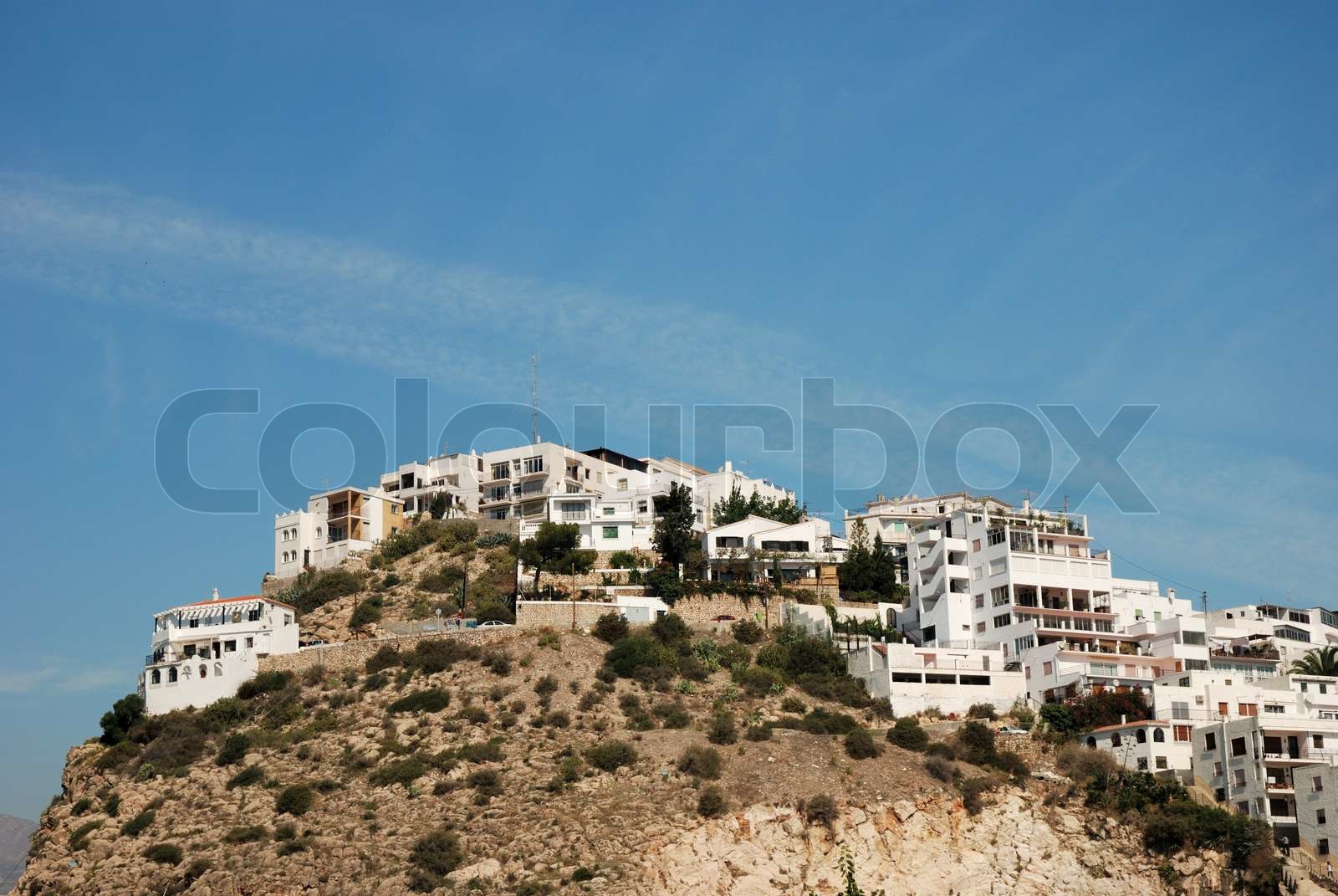 Traditionelle weiße Häuser in Salobrena, Spanien | Stock Bild | Colourbox
